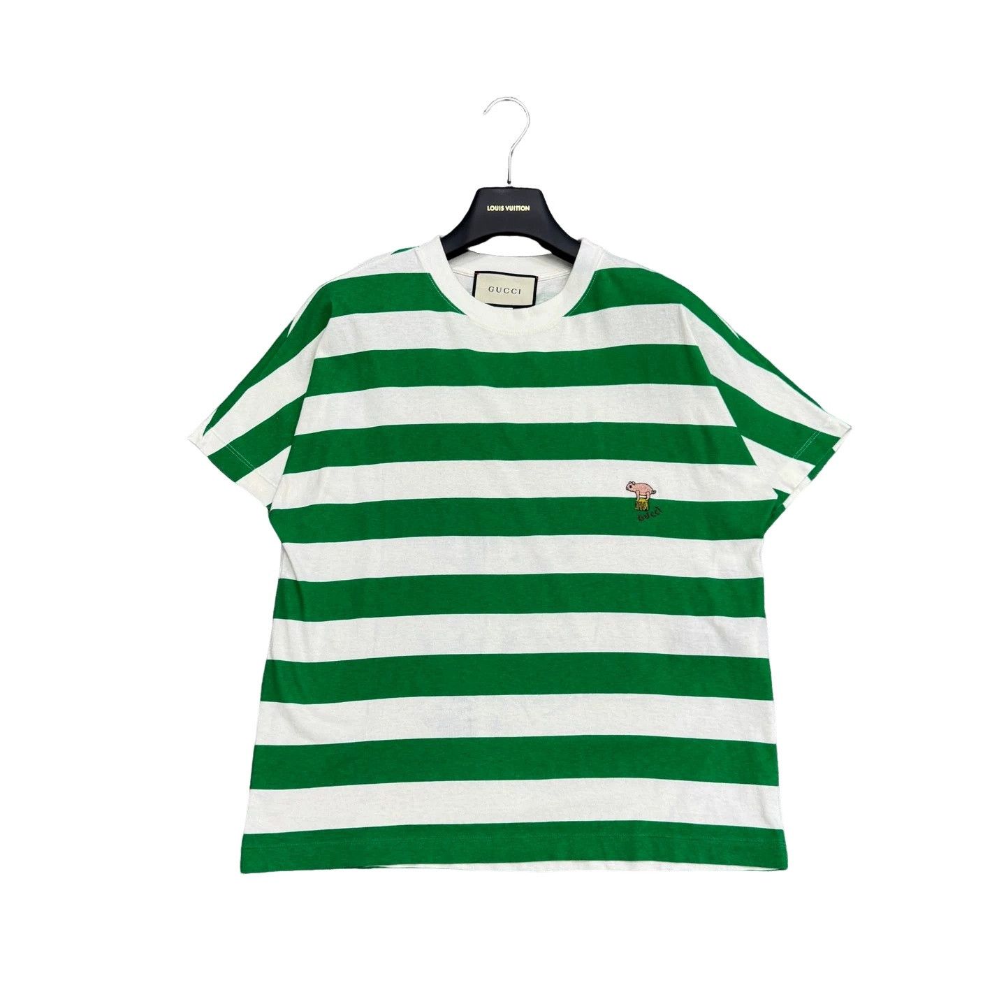 Gucci Gucci Striped Embroidered T-Shirt Size S Size US S / EU 44-46 / 1 - 1 Thumbnail