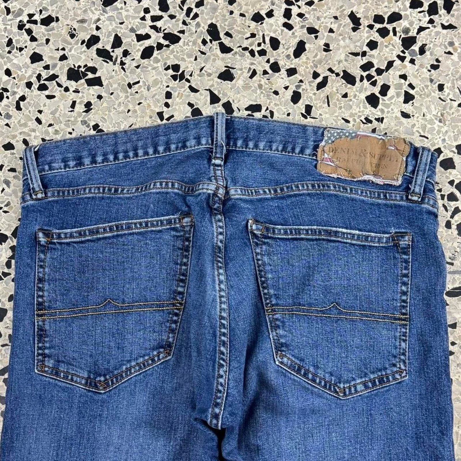 Denim & Supply Ralph Lauren × Ralph Lauren VINTAGE Y2K RALPH LAUREN DENIM & SUPPLY FLAG DENIM JEANS: Size US 33 - 1 Thumbnail