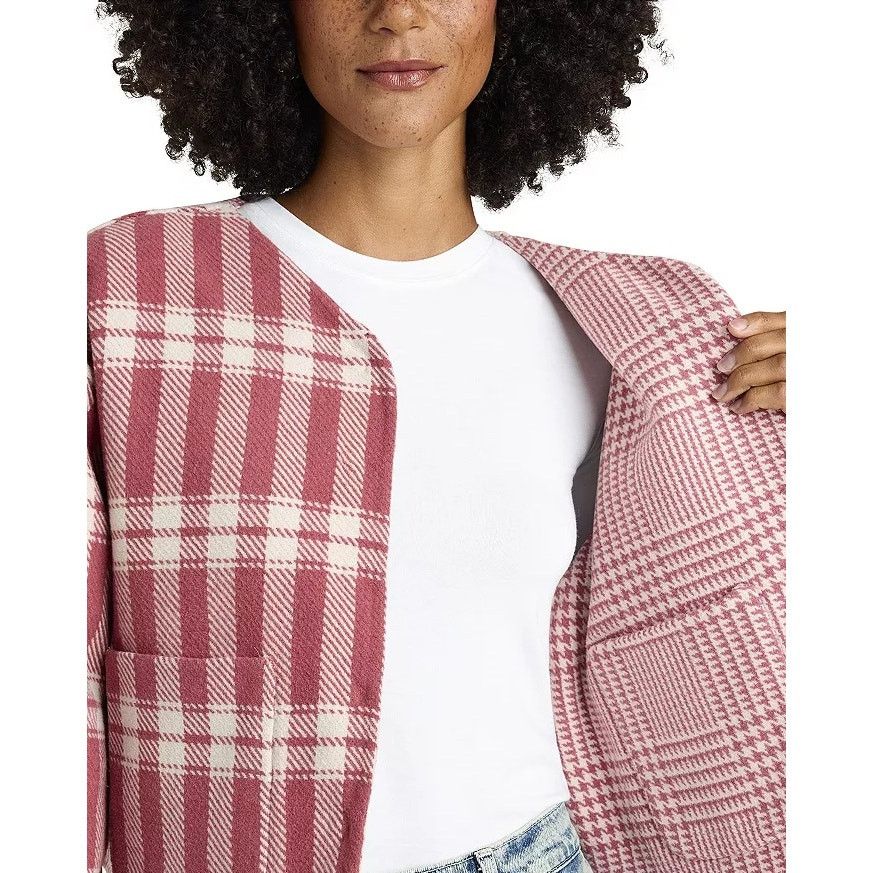 Splendid Splendid Women Coral Plaid Wool Reversible Jacket Size M Size M / US 6-8 / IT 42-44 - 4 Thumbnail