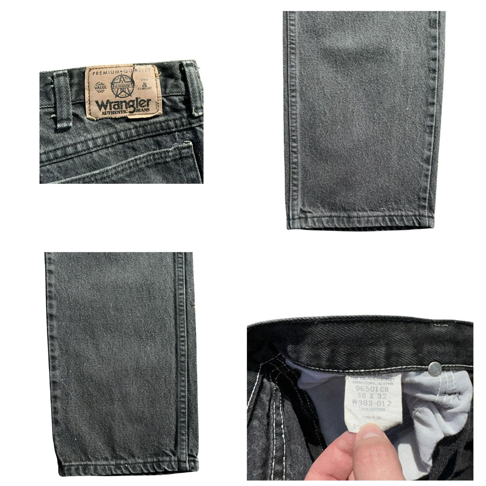 Wrangler VINTAGE Wrangler Jeans Dark Wash Denim 38x32 Mens Size 38 Regular Straight Blue N/A Size US 38 / EU 54 - 8 Thumbnail