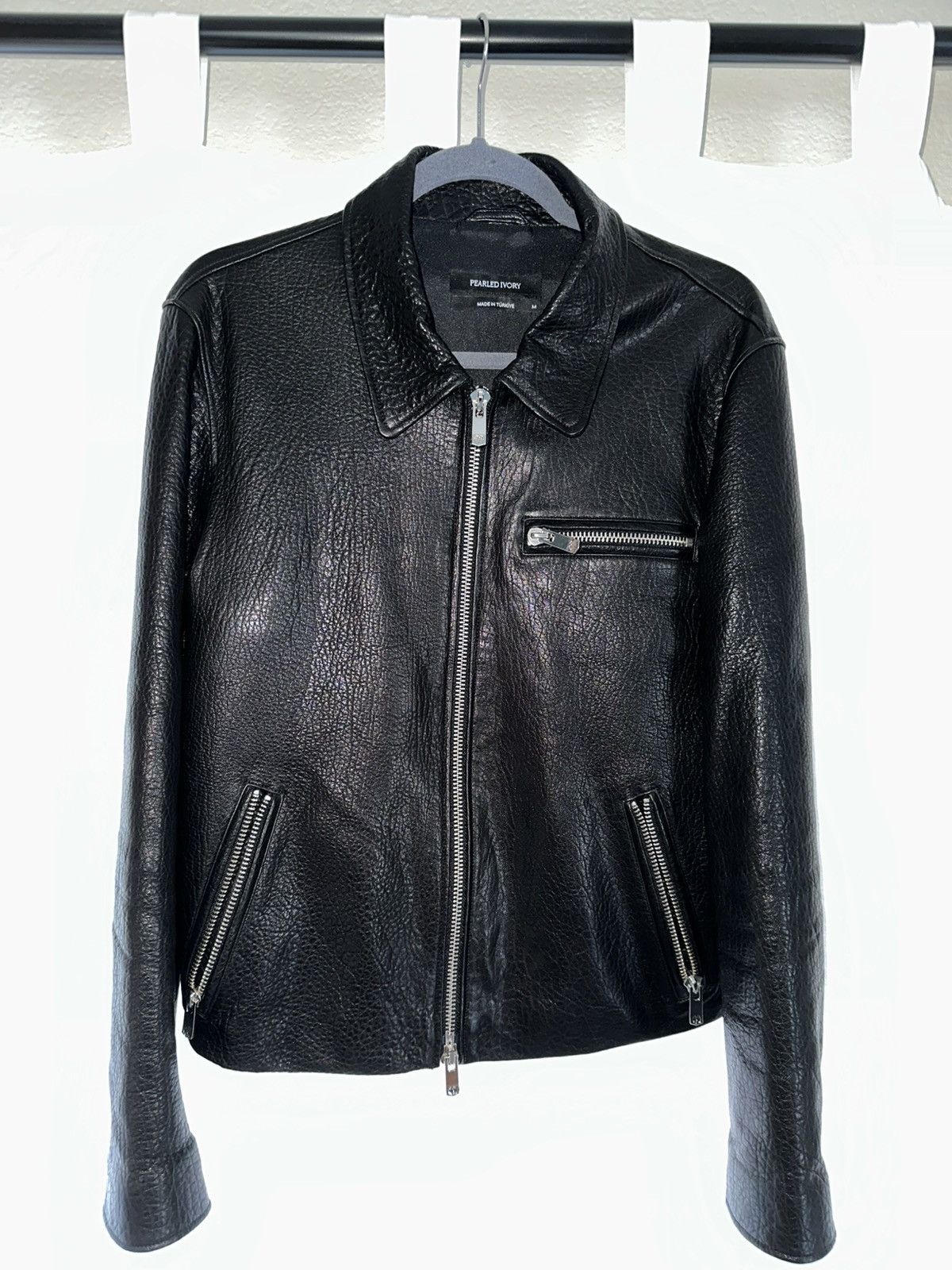 Pearled Ivory GRAIN BLOUSON JACKET (BLACK) Size US M / EU 48-50 / 2 - 2 Thumbnail