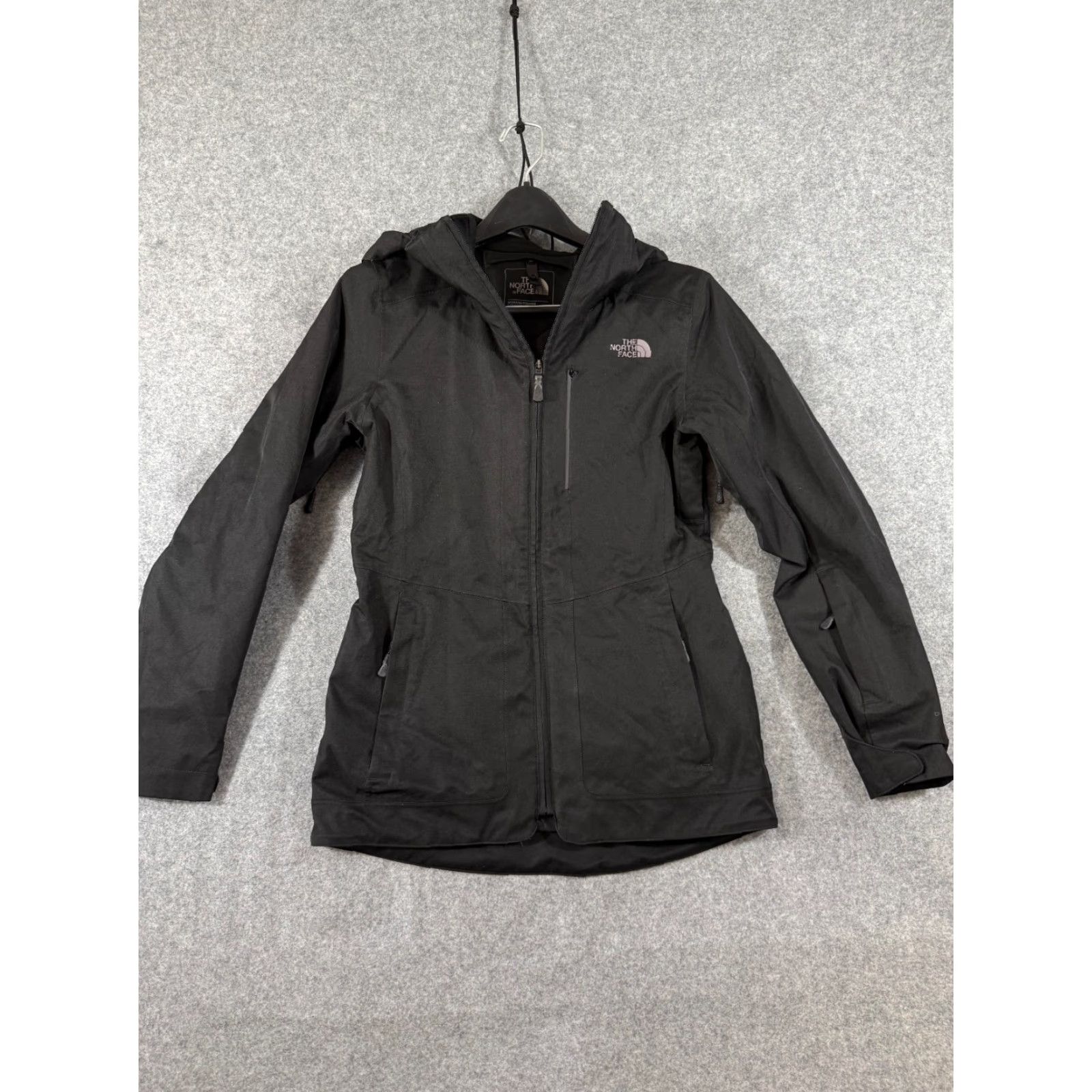 The North Face The North Face Hooded Jacket Womens S Black Full Zip Long Sleeve Logo Pockets Size S / US 4 / IT 40 - 2 Thumbnail