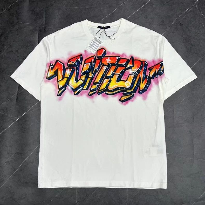 Louis Vuitton Louis Vuitton Flame Graphic Short Sleeve Tee Size US XL / EU 56 / 4 - 1 Thumbnail