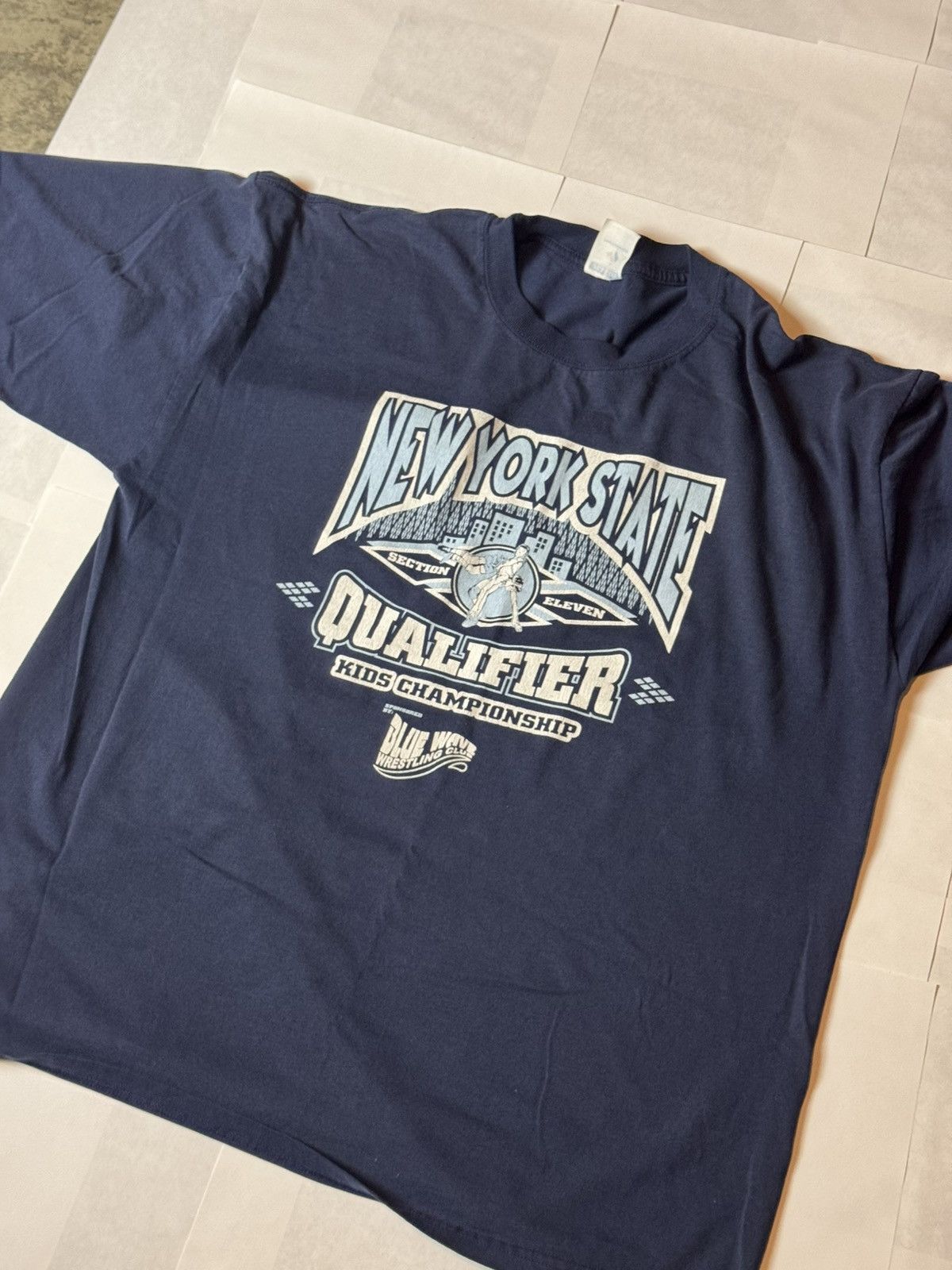 Vintage Asics NYS WRESTLING CHAMPIONS SHIRT Size US L / EU 52-54 / 3 - 1 Thumbnail