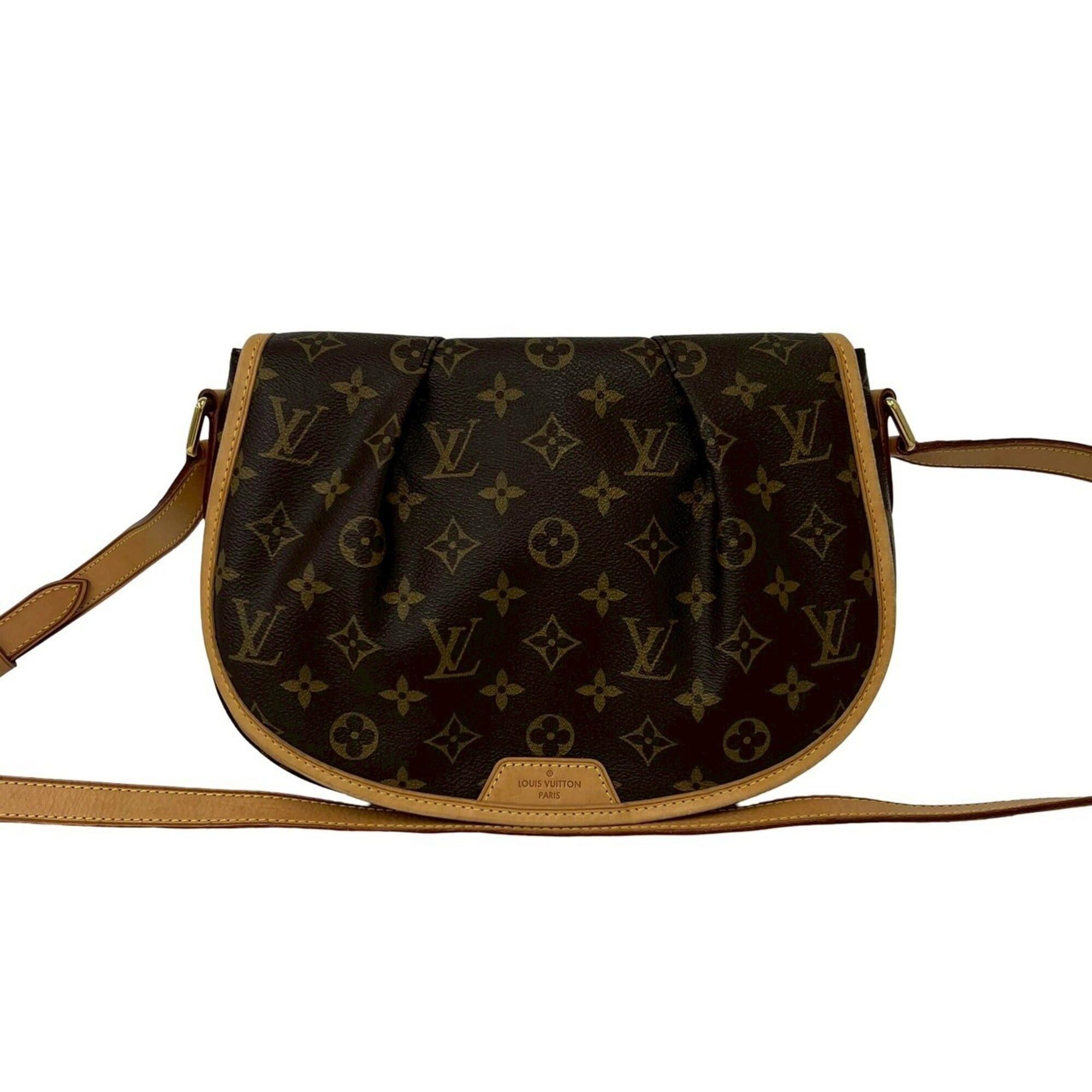 Louis Vuitton LOUIS VUITTON Menilmontant PM Monogram Leather Shoulder Bag/Pochette, Brown, 19517 Size ONE SIZE - 1 Thumbnail