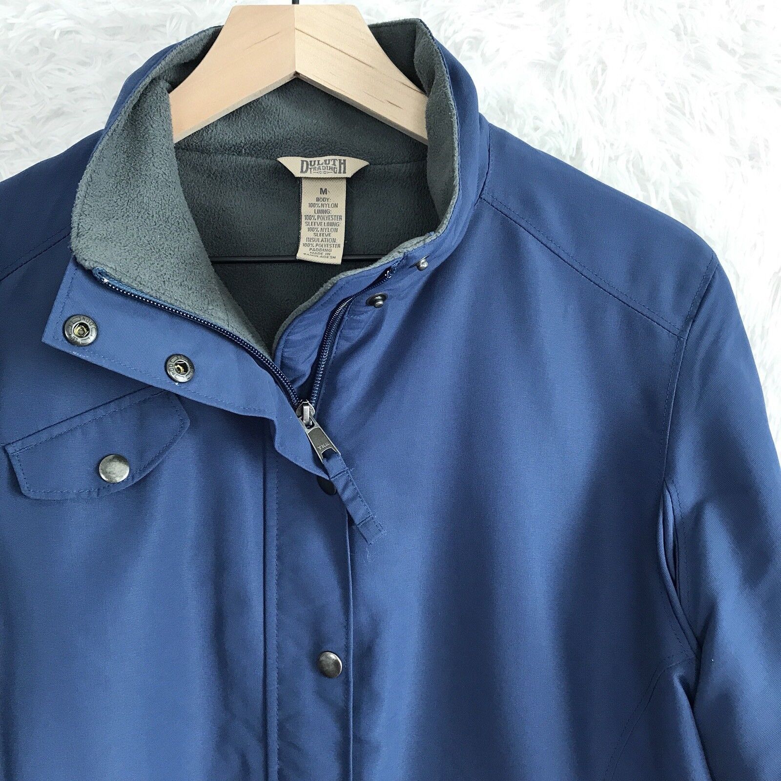 Duluth Trading Company Duluth Trading Nylon Jacket Blue Fleece Lined Womens Medium Size M / US 6-8 / IT 42-44 - 3 Thumbnail