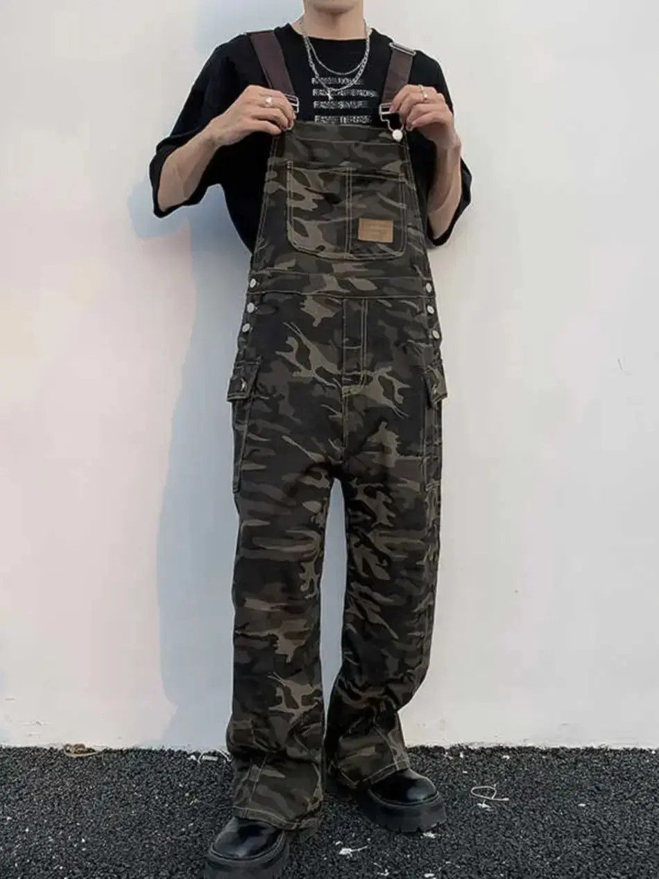 Japanese Brand Retro Loose Straight Camo Back Strap Jeans Size US 32 / EU 48 - 1 Thumbnail
