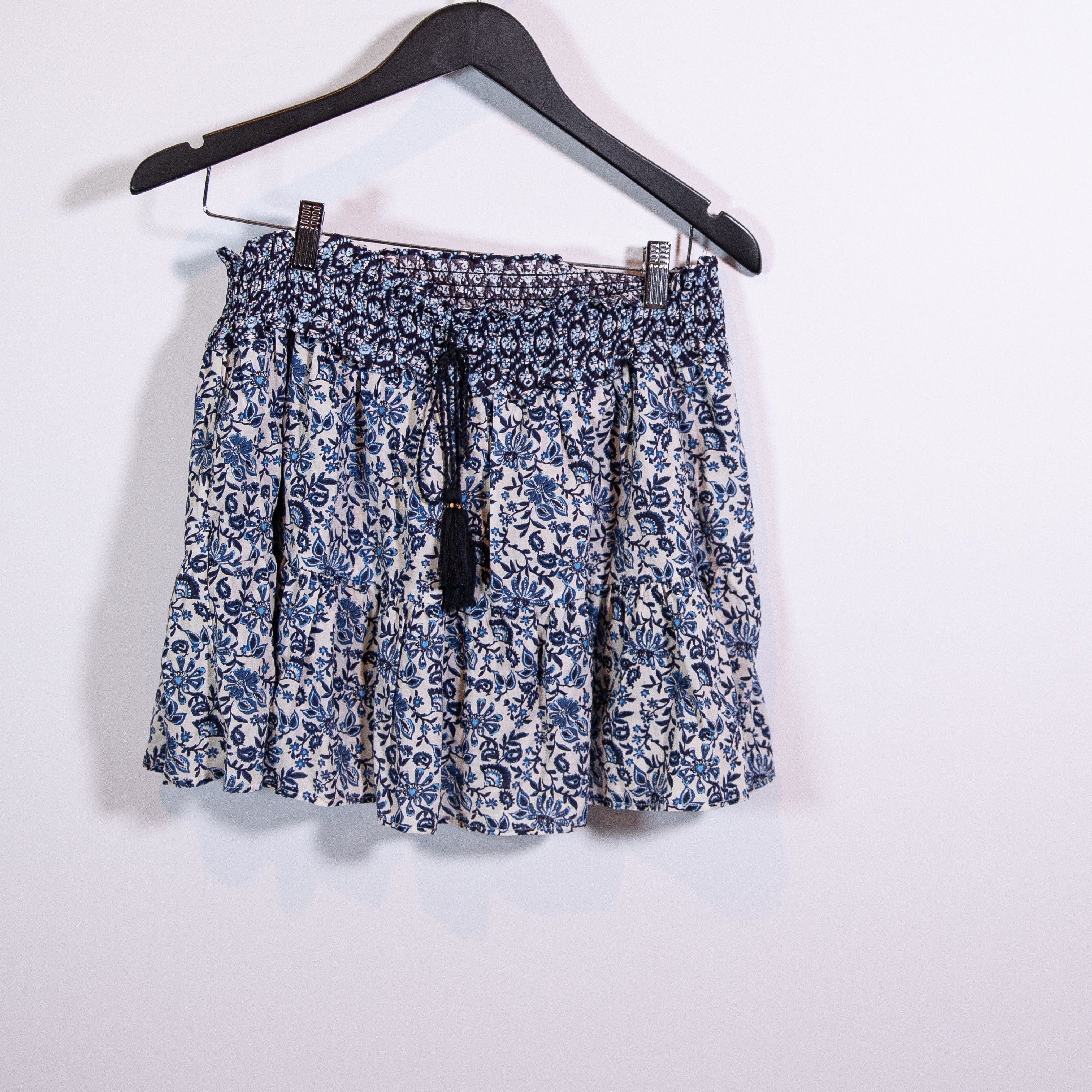 Zara NEW Zara Cotton Blue White Micro Floral Size 28" / US 6 / IT 42 - 1 Thumbnail
