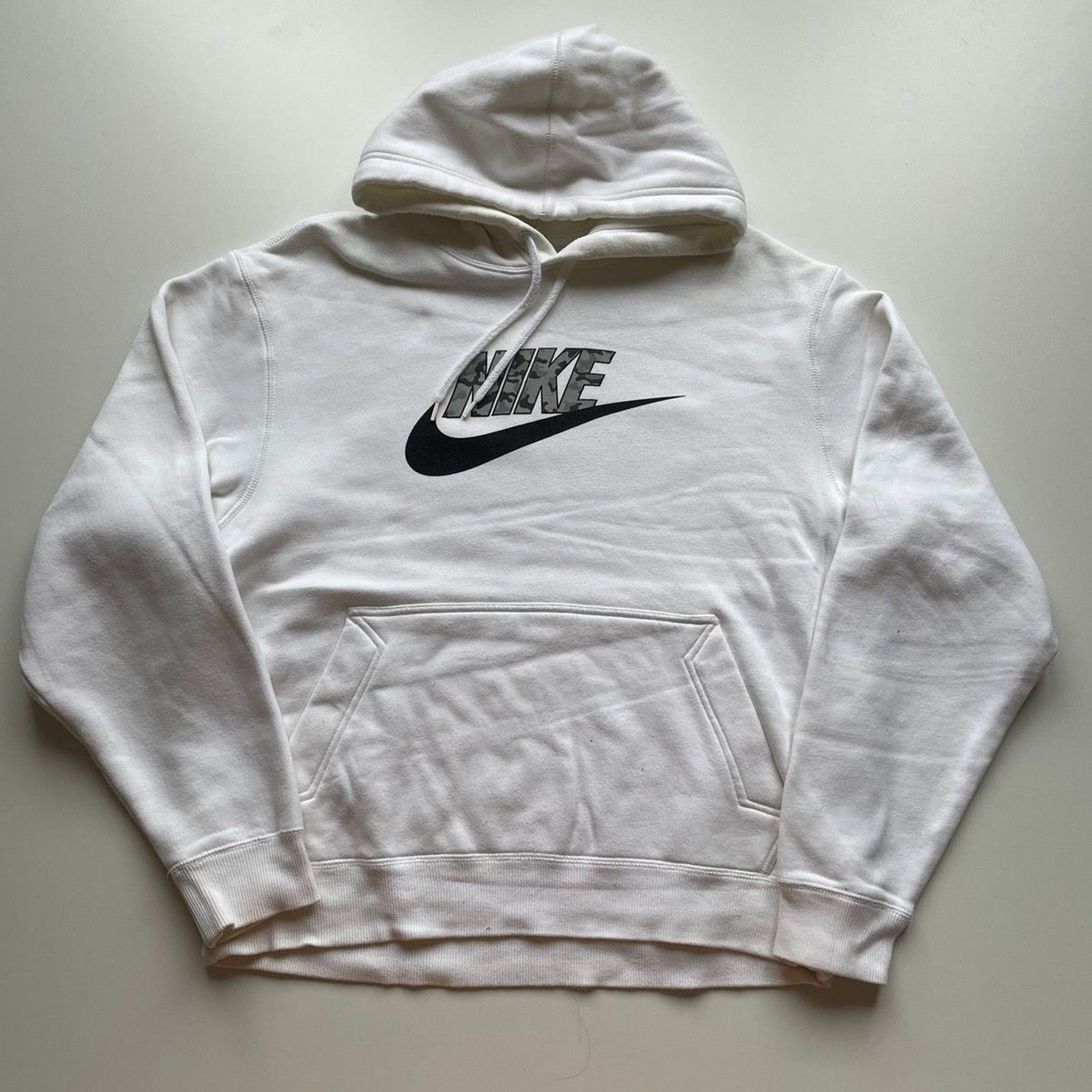 Nike Vintage Y2K Nike Hoodie Medium White Camouflage Swoosh Rare Size US M / EU 48-50 / 2 - 1 Thumbnail