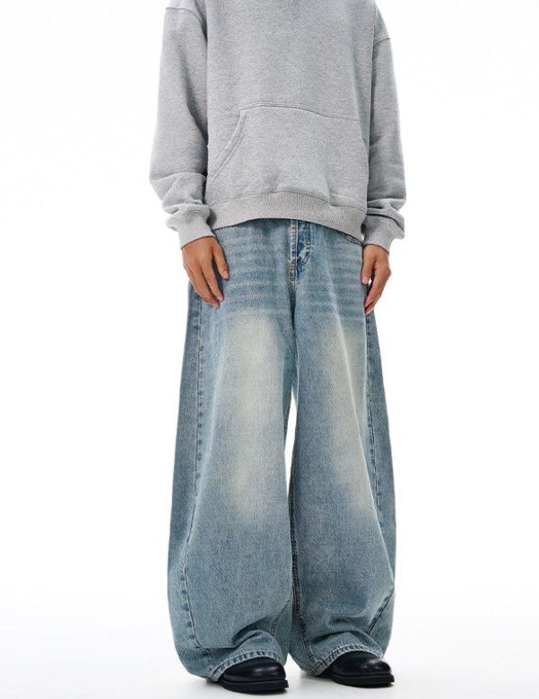 Vintage American retro wide-leg men's loose straight-leg jeans Size US 32 / EU 48 - 2 Thumbnail