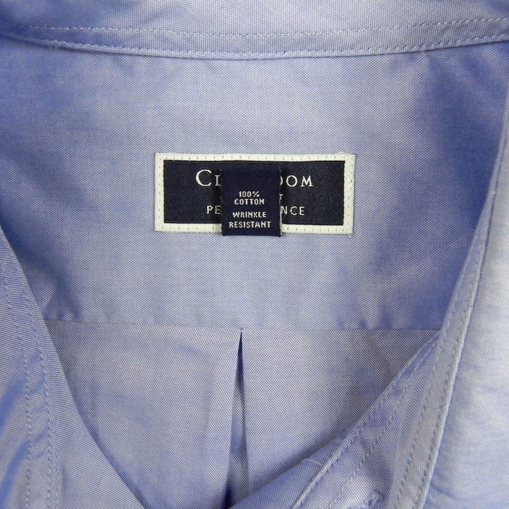 Club Room Club Room Shirt Mens 18 34/35 Slim Fit Performance Button Up Blue Long Sleeve Size US XXL / EU 58 / 5 - 4 Thumbnail