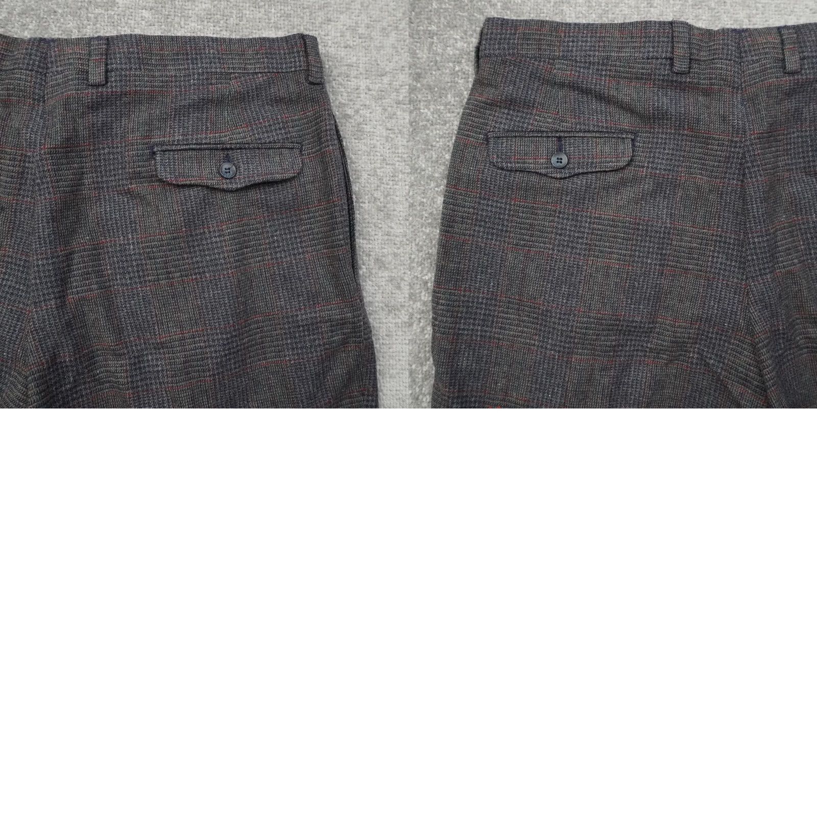 Pendleton VINTAGE Pendleton Wool Pants Mens 40x29 Plaid Gray Pleated Dress Pants USA Made 70s Regular Fit Mens Pants Size US 40 / EU 56 - 9 Thumbnail
