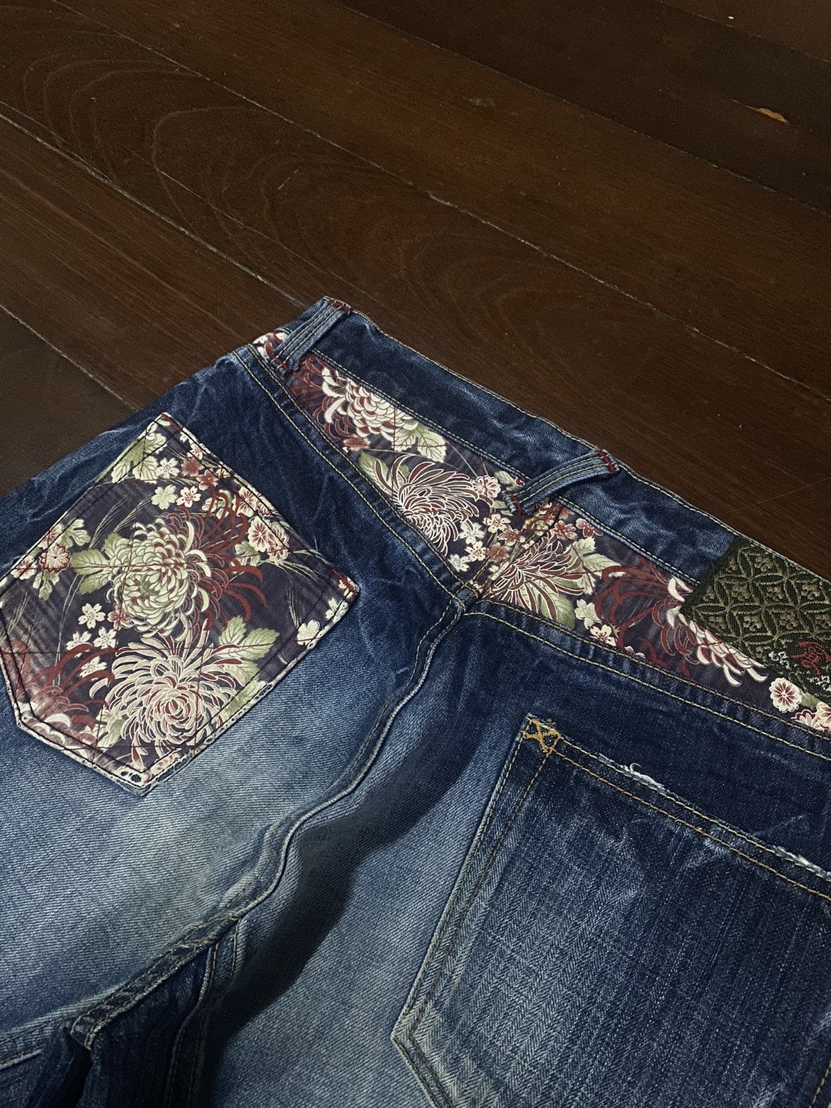 Eternal × Japanese Brand Vintage 90s🔥ETERNAL🔥Distressed Sukajan Hybrid Jeans B1 Size US 34 / EU 50 - 18 Thumbnail