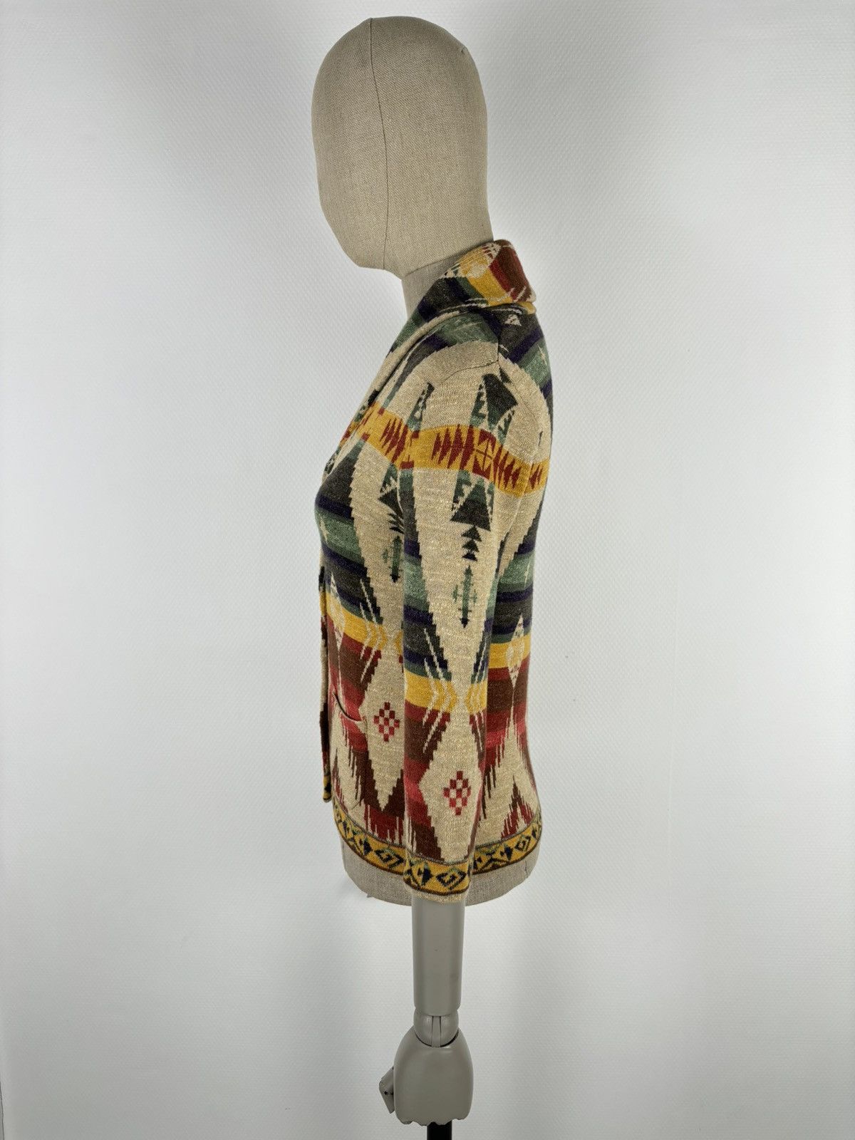 Denim & Supply Ralph Lauren × Polo Ralph Lauren × Ralph Lauren RARE Aztec Navajo Southwestern Shawl Tribal Cardigan Sweater Jacket Jumper Size S / US 4 / IT 40 - 6 Thumbnail