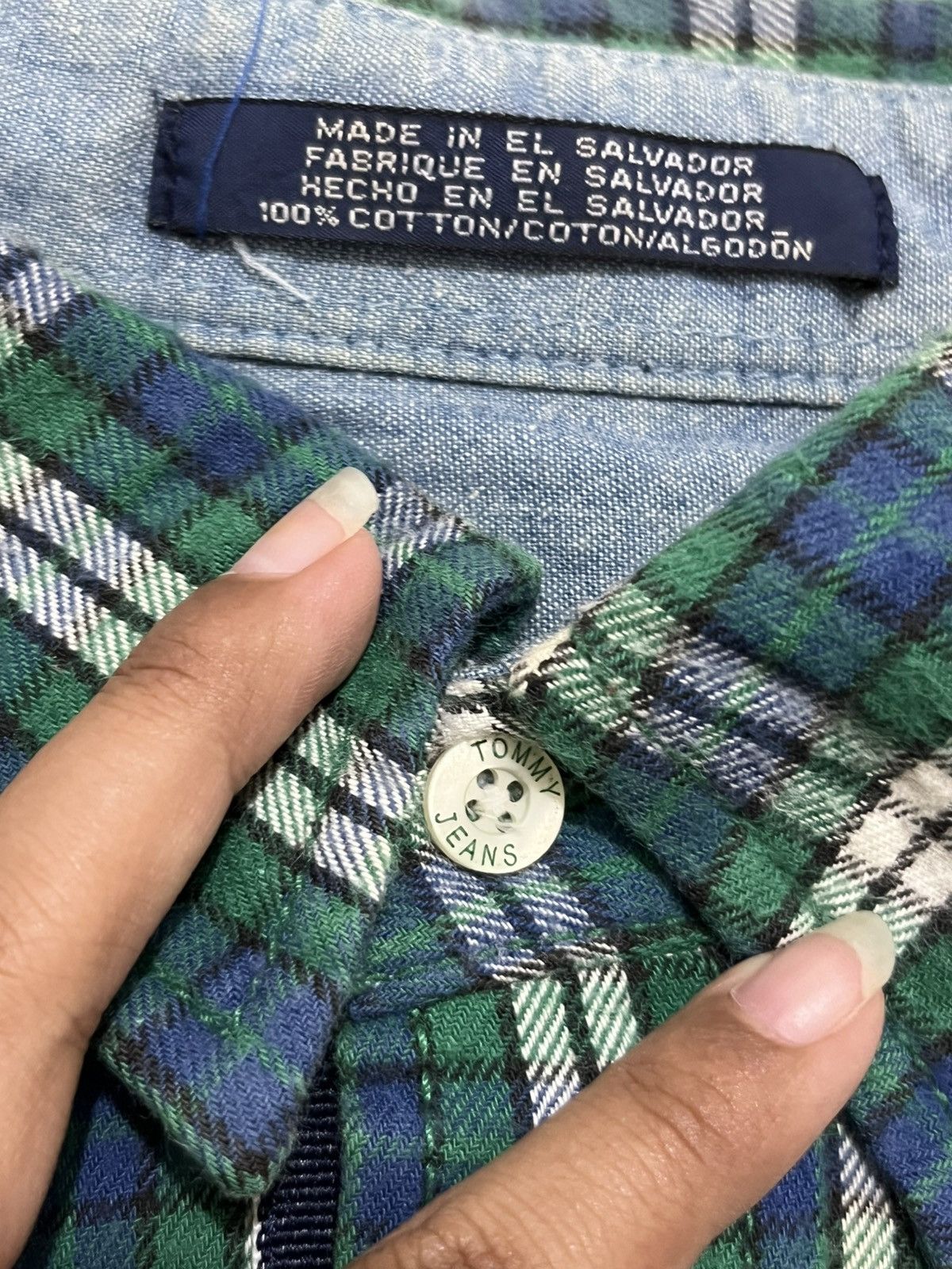 Other Tommy Hilfiger Plaid Button Up Shirt Green XL Size US XL / EU 56 / 4 - 10 Thumbnail