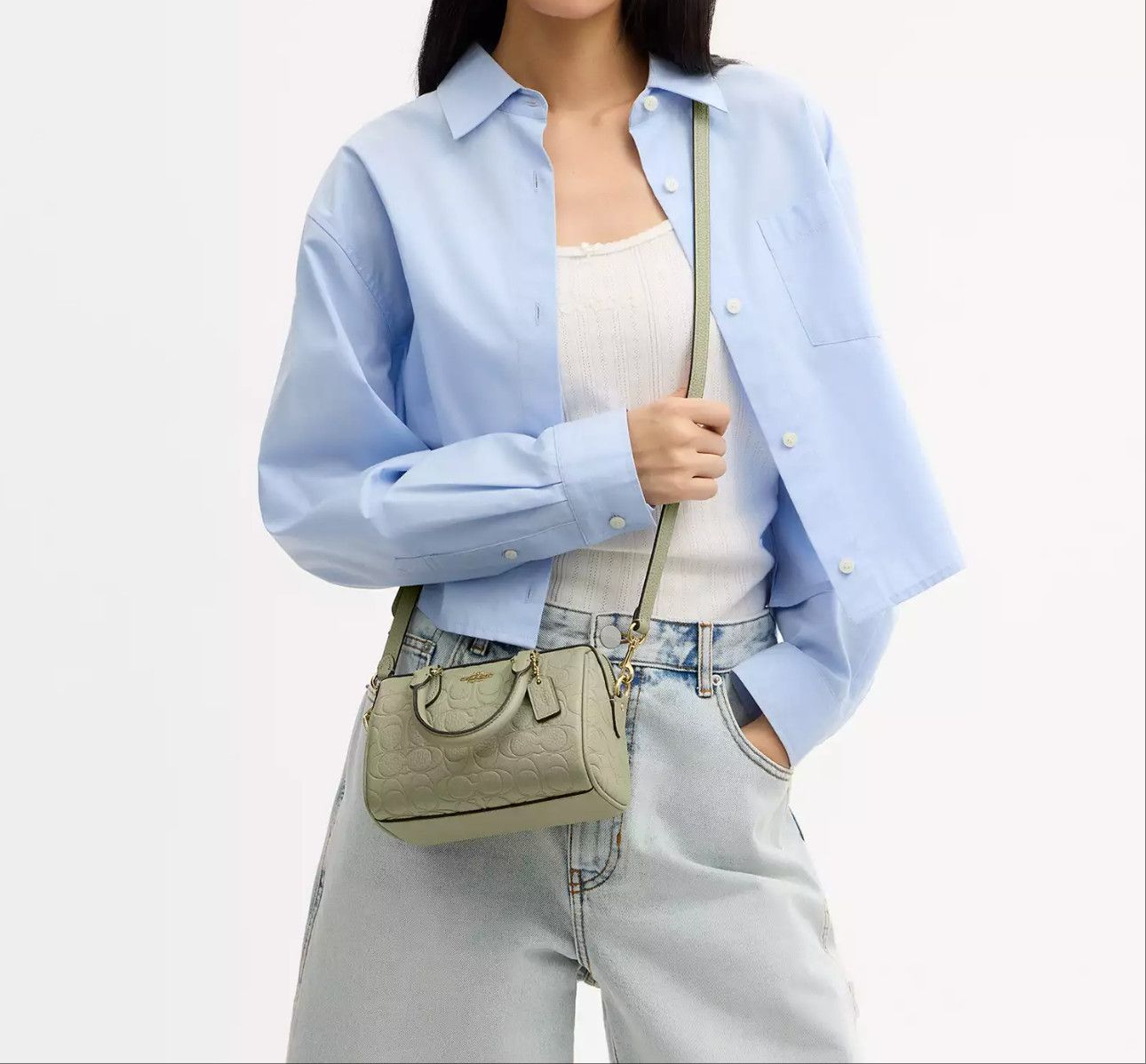 Coach Mini Rowan Crossbody Bag In Signature Leather CEW07 Size ONE SIZE - 12 Thumbnail