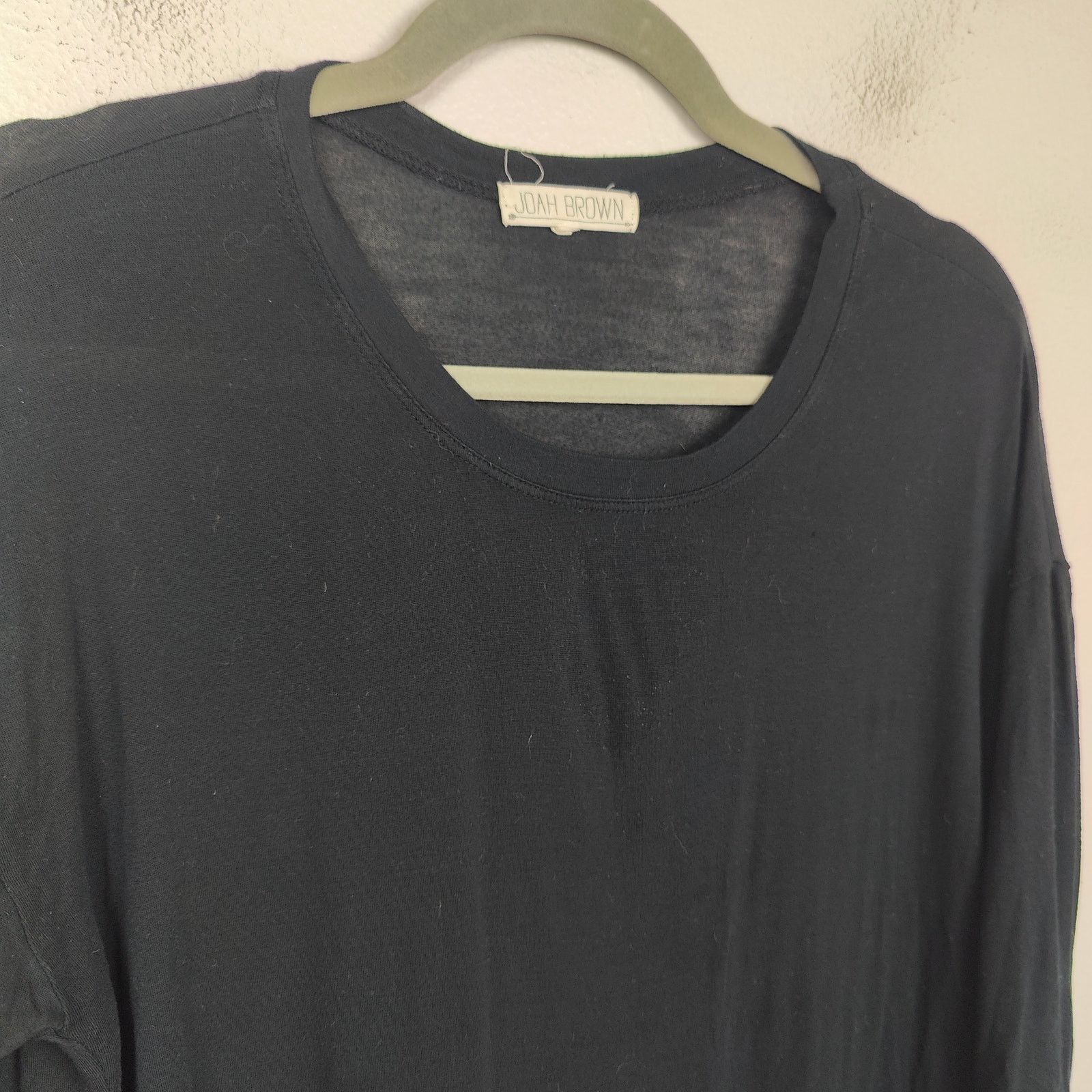 Other Joah Brown Top Womens One Size Soft Black Scoopneck Hi Low Size ONE SIZE - 2 Thumbnail