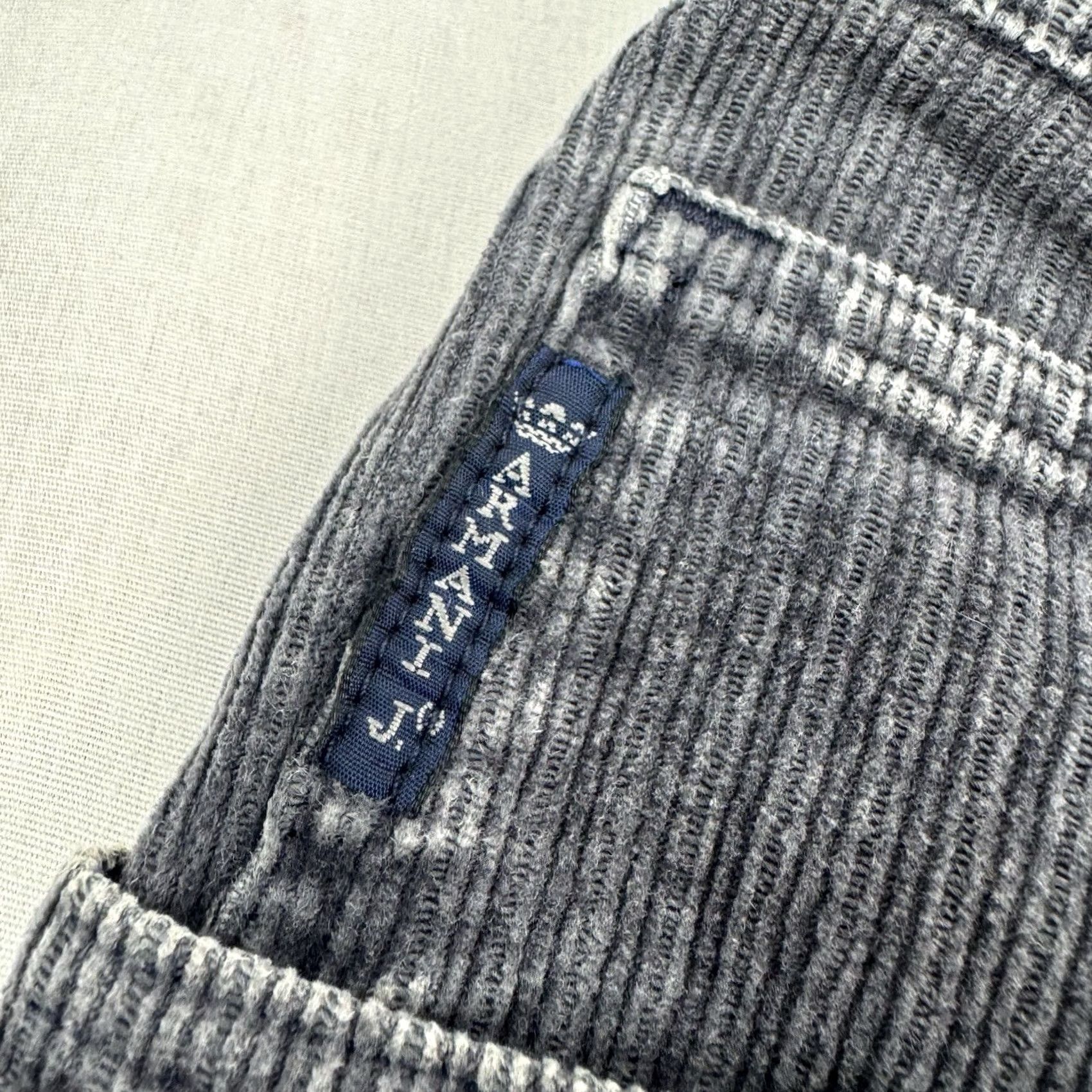 Armani VINTAGE Armani Corduroy Pants Womens 29 Gray Hipster Tapered 1980s Jeans Size 29" - 3 Thumbnail