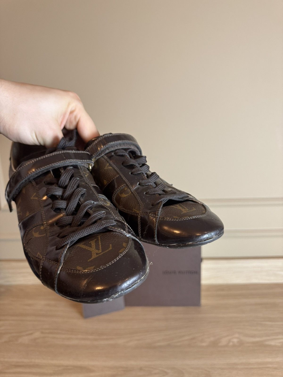 Louis Vuitton Louis Vuitton Sneakers Shoes Trainers Monogram Leather Brown Size US 7.5 / IT 37.5 - 7 Thumbnail