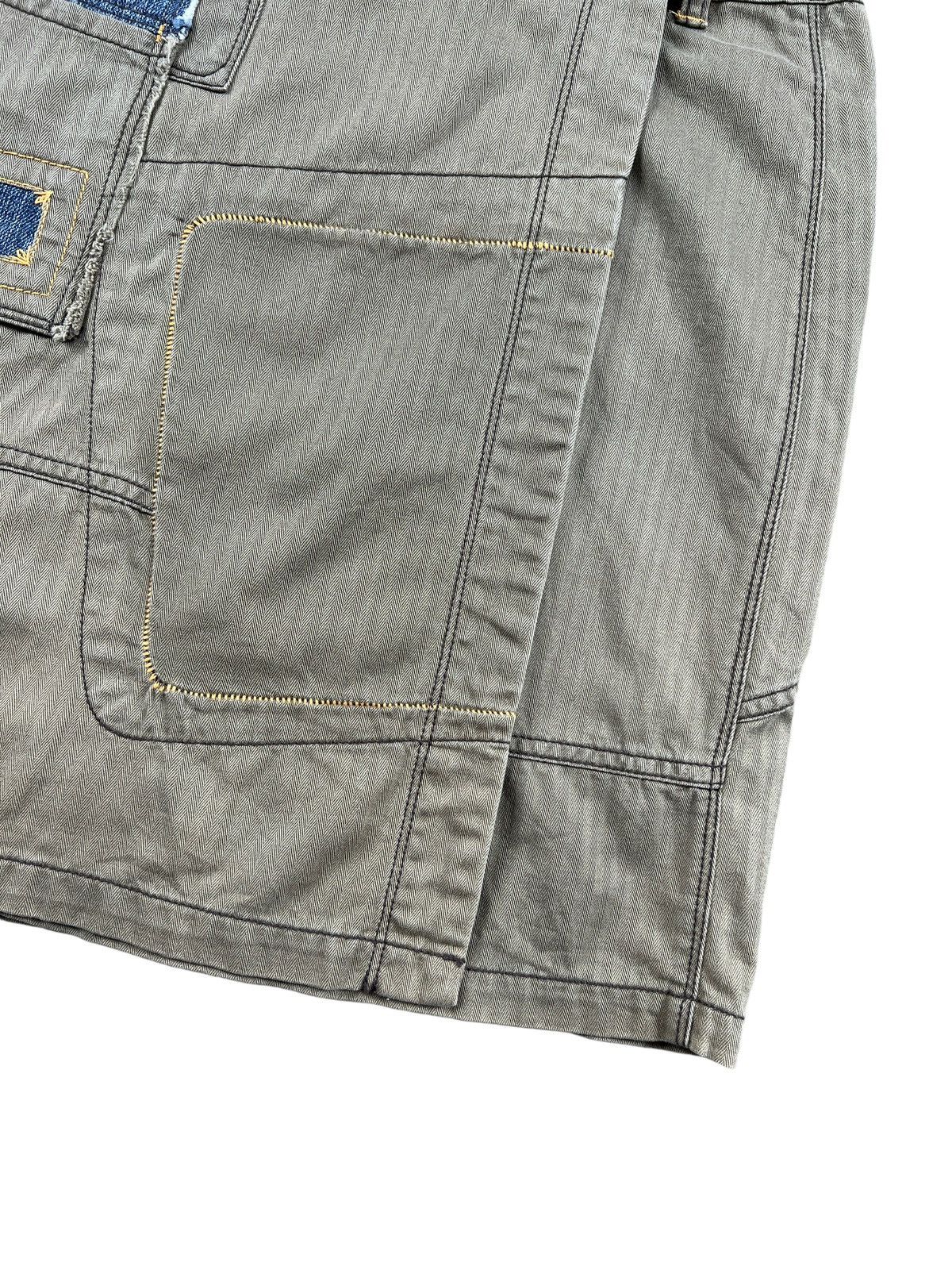 Diesel × Diesel Black Gold × Vintage Y2K Diesel Rebuilt Herringbone Twill Mini Skirt Size 30" / US 8 / IT 44 - 4 Thumbnail