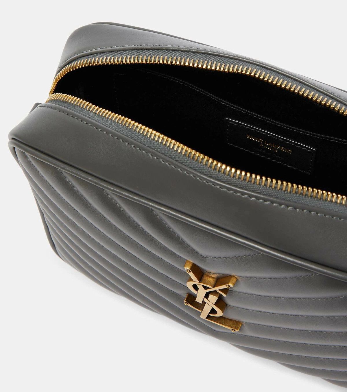 Saint Laurent Paris o1b1hav110225 Size: OS/ Lou Camera Leather Bag in Grey Size ONE SIZE - 2 Thumbnail
