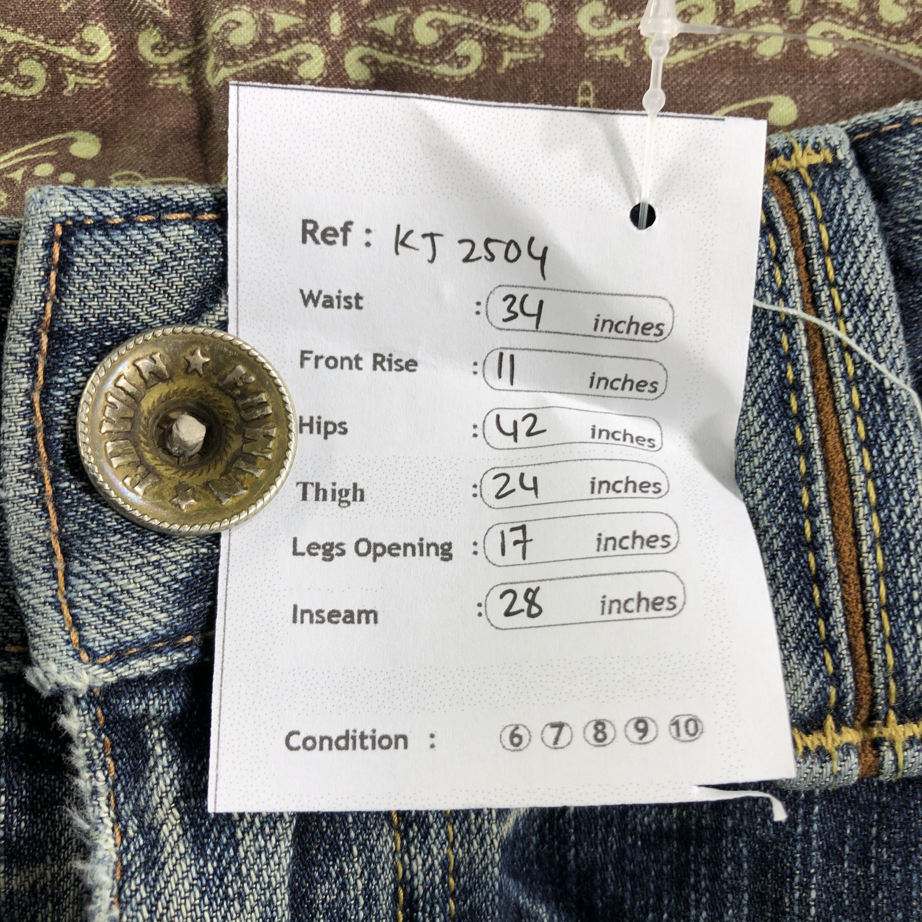 Edwin Vintage Edwin XV Jeans Distress Faded Blue KJ2504 Size US 32 / EU 48 - 11 Thumbnail