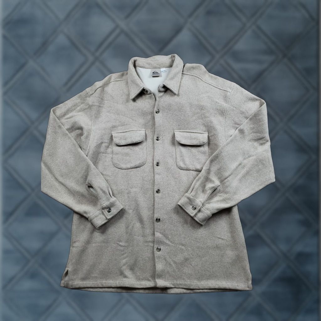Quiksilver VINTAGE Quiksilver Shirt Jacket XL Men Beige Button Up Long Sleeve USA Made 90s Size US XL / EU 56 / 4 - 1 Thumbnail