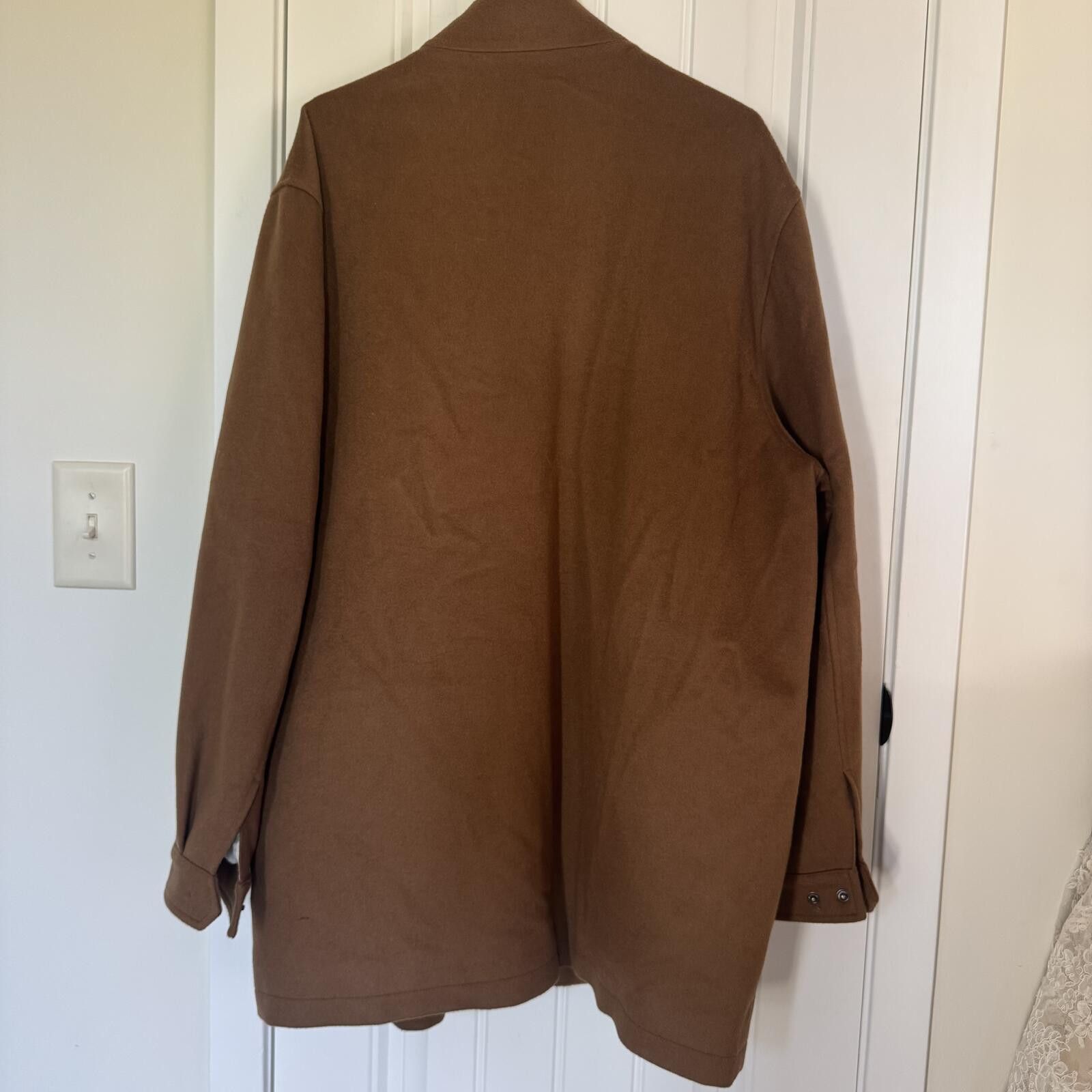 Cremieux Cremieux Men's Brown Wool Blend Coat XL Size US XL / EU 56 / 4 - 2 Thumbnail