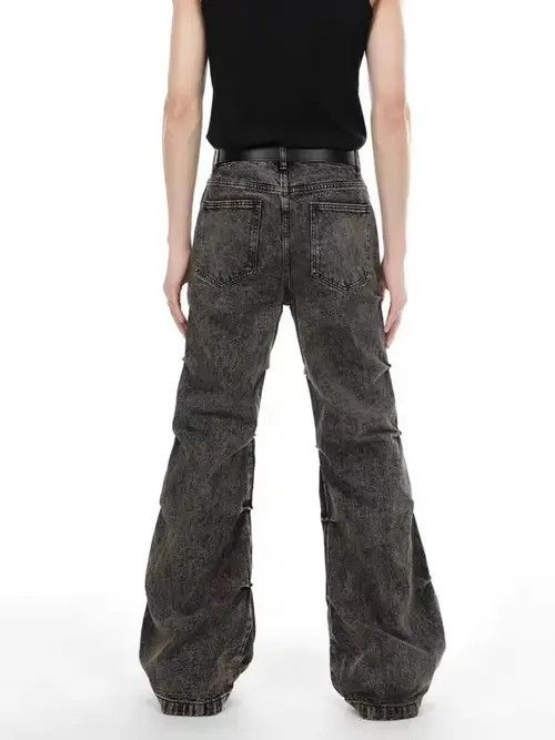 Jean Vintage washed distressed micro-flared high-waisted jeans Size US 32 / EU 48 - 2 Thumbnail