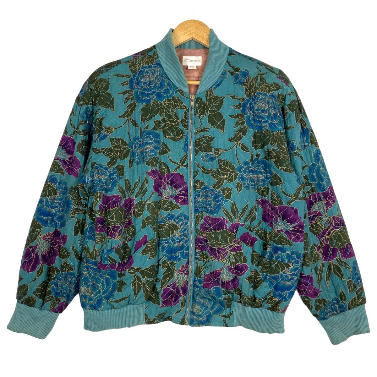 Japanese Brand × Otto × Vintage 💥80s OTTO FLORAL INSPIRED KAPITAL ZIPPER JACKET Size US M / EU 48-50 / 2 - 1 Thumbnail