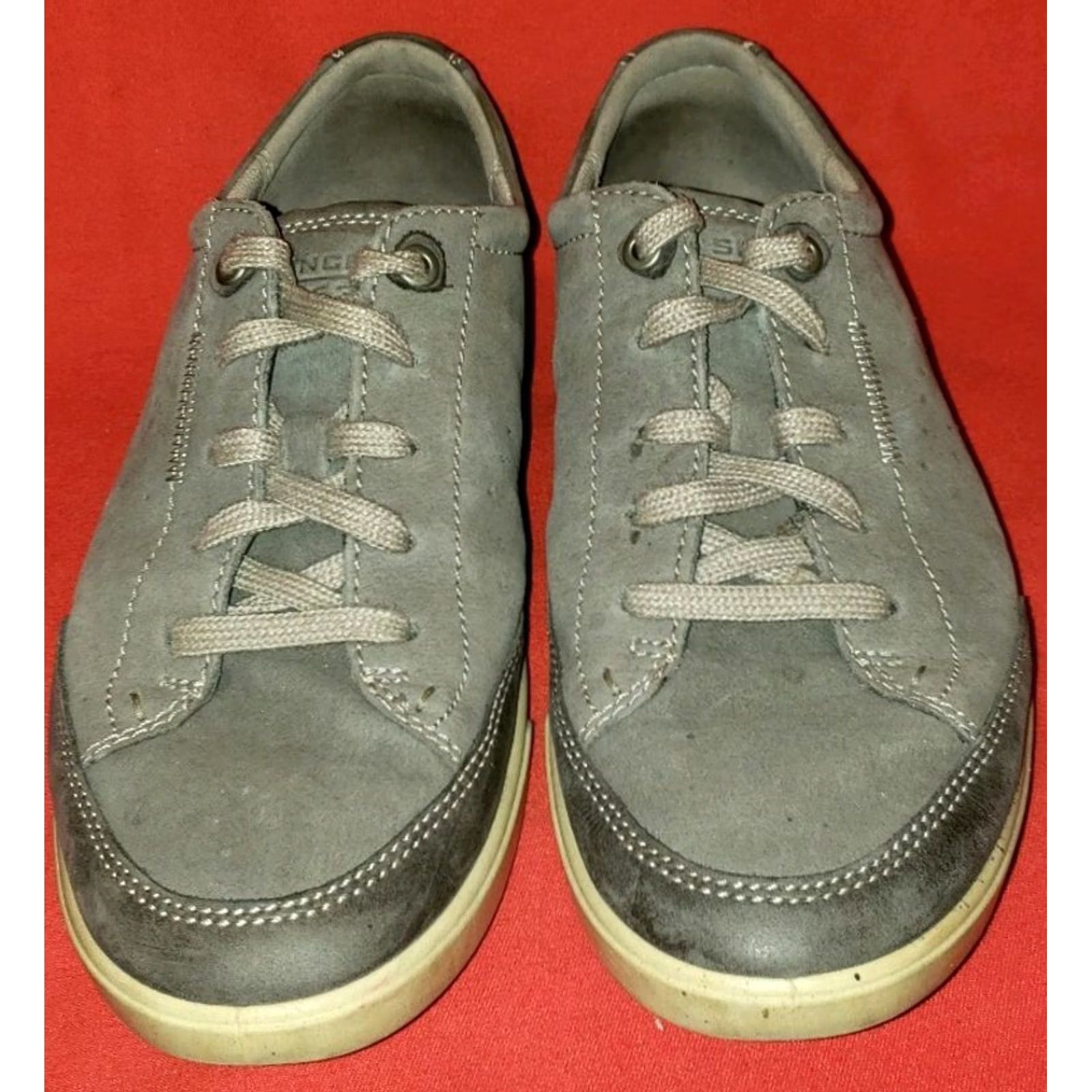 Ecco Ecco Soft 7 Tie Gray Nubuck Leather Low Top Sneaker Women's Sz10-10.5M 41EU Size M / US 6-8 / IT 42-44 - 3 Thumbnail