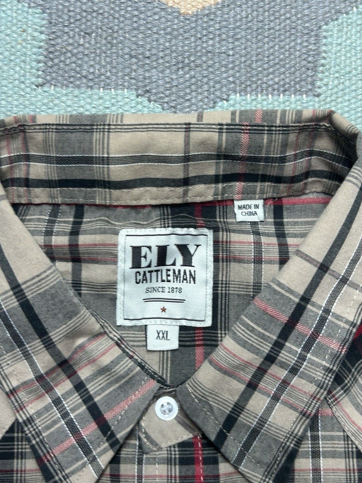 Vintage Ely Cattleman pearl snap shirt plaid western cowboy XXL Size US XXL / EU 58 / 5 - 4 Thumbnail