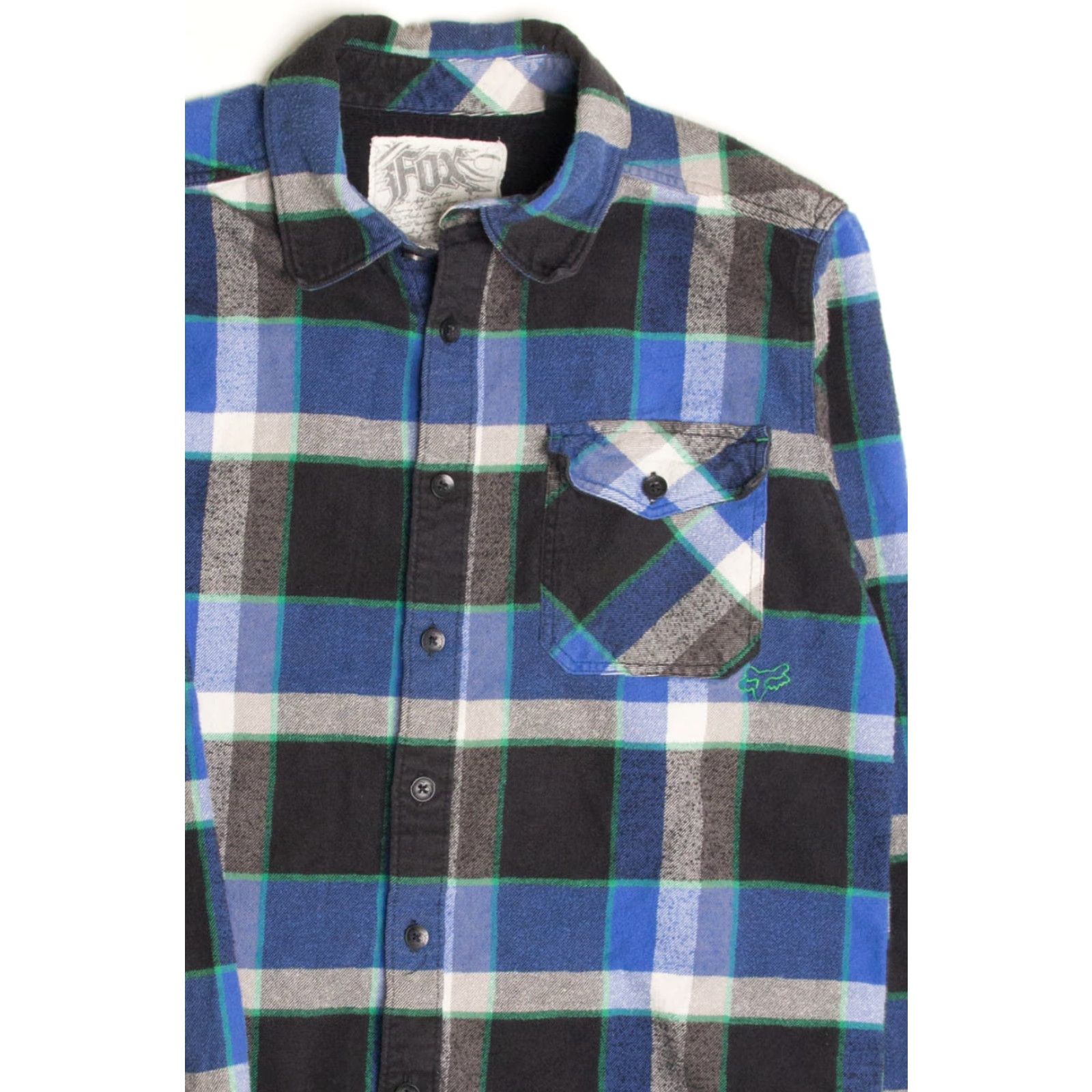 Vintage VINTAGE Fox Blue Plaid Flannel Shirt Medium Long Sleeve Button Up Mens Size US M / EU 48-50 / 2 - 2 Thumbnail