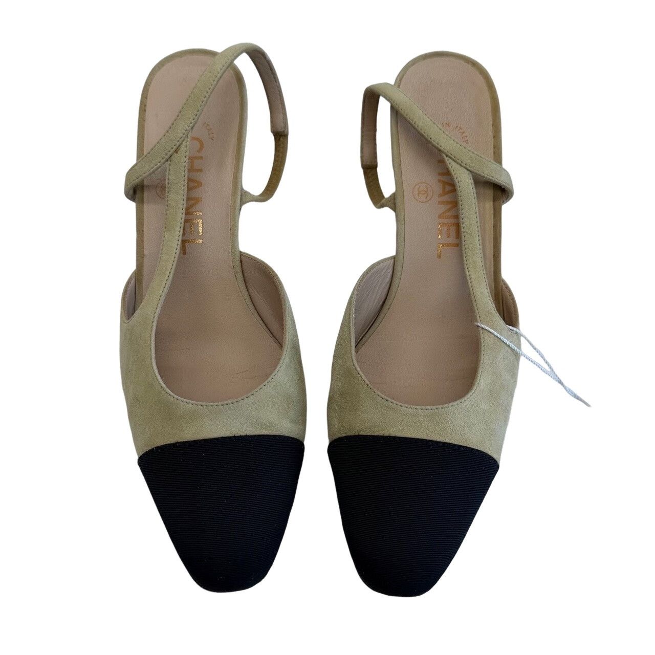 Chanel Chanel Two-Tone Suede Slingback Heels Size 37 Size US 7 / IT 37 - 1 Thumbnail