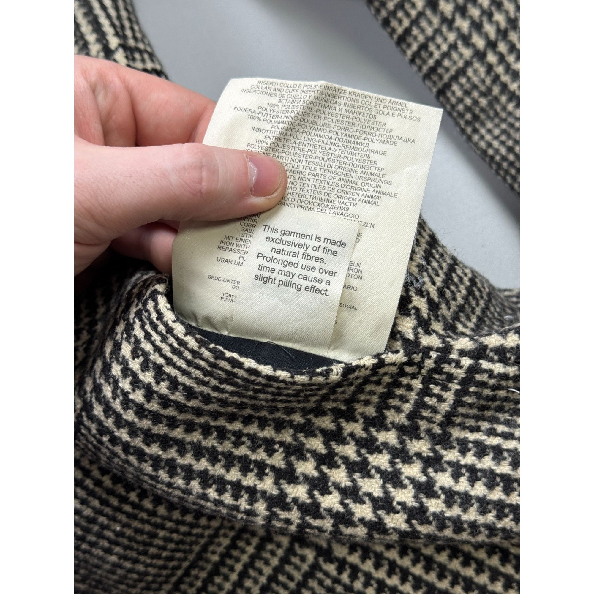 Fay Fay Checkered Tartan Insulated Wool Coat (Y1234) Size M / US 6-8 / IT 42-44 - 11 Thumbnail