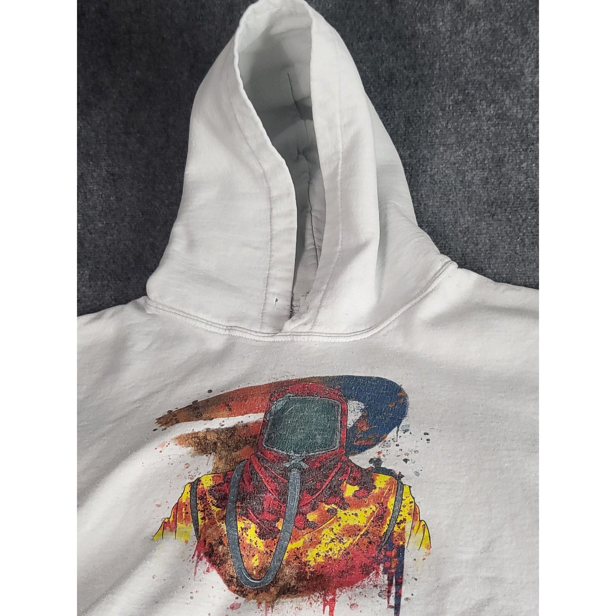 Gildan Gildan Heavy Cotton Hoodie Men Sz XXL White Graphic Print Ga Size US XXL / EU 58 / 5 - 2 Thumbnail
