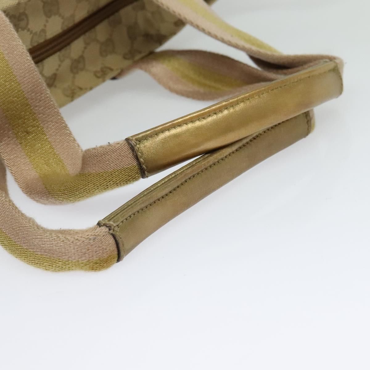 Gucci GUCCI GG Canvas Sherry Line Tote Bag Beige Pink Gold Size ONE SIZE - 7 Thumbnail
