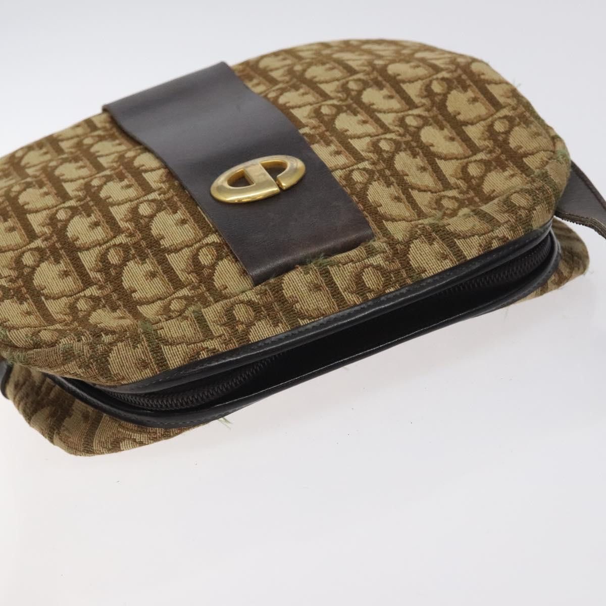 Dior DIOR Trotter Canvas Shoulder Bag Brown Gold Size ONE SIZE - 6 Thumbnail