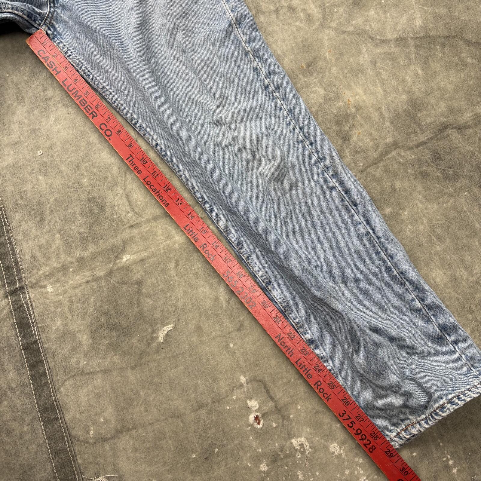 Levi's Vintage 90s Y2K 501 Levi’s Button Fly Denim Blue Jeans 31x30 Size 31" - 7 Thumbnail