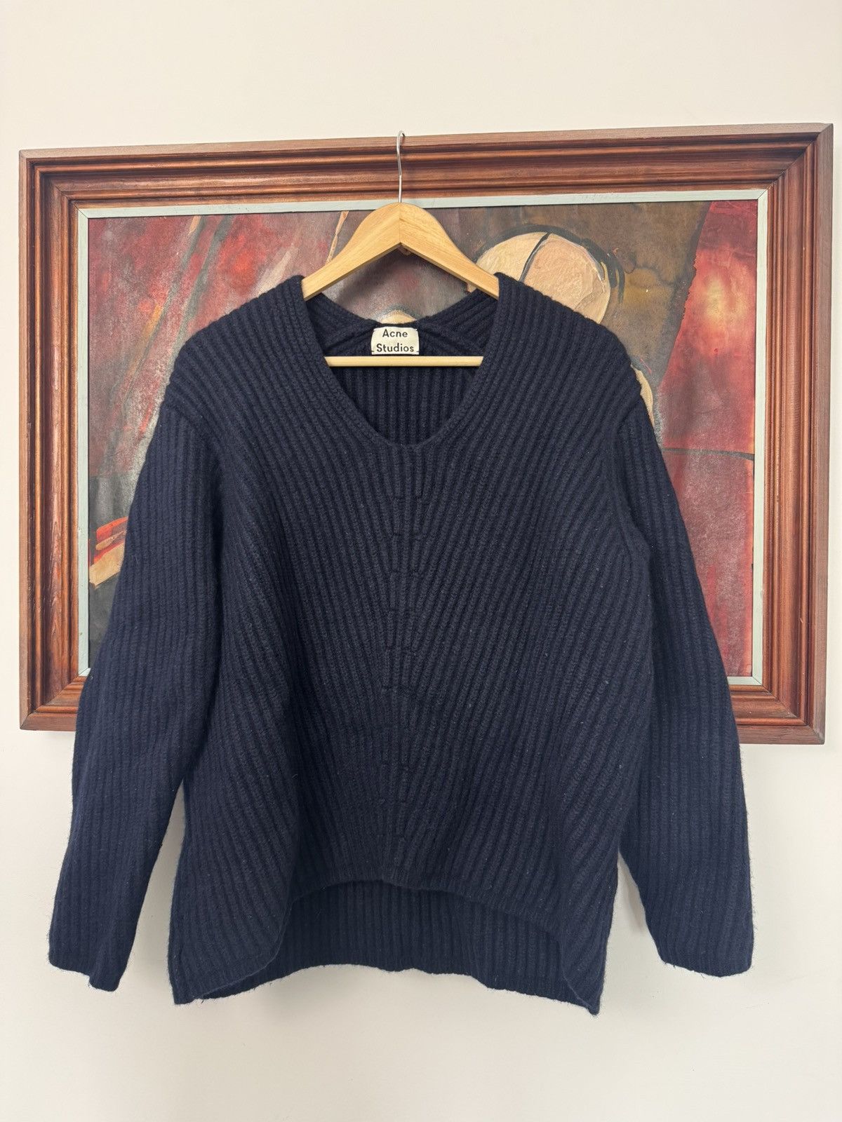 Acne Studios Acne Studios Wool Sweater Navy Blue Luxury Casual Knit Rare Size US S / EU 44-46 / 1 - 2 Thumbnail