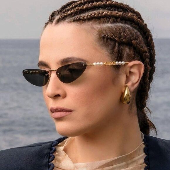 Gucci NEW GUCCI GG1920S 001 SUNGLASSES GOLD WOMEN CAT EYE EYEWEAR Size ONE SIZE - 1 Thumbnail