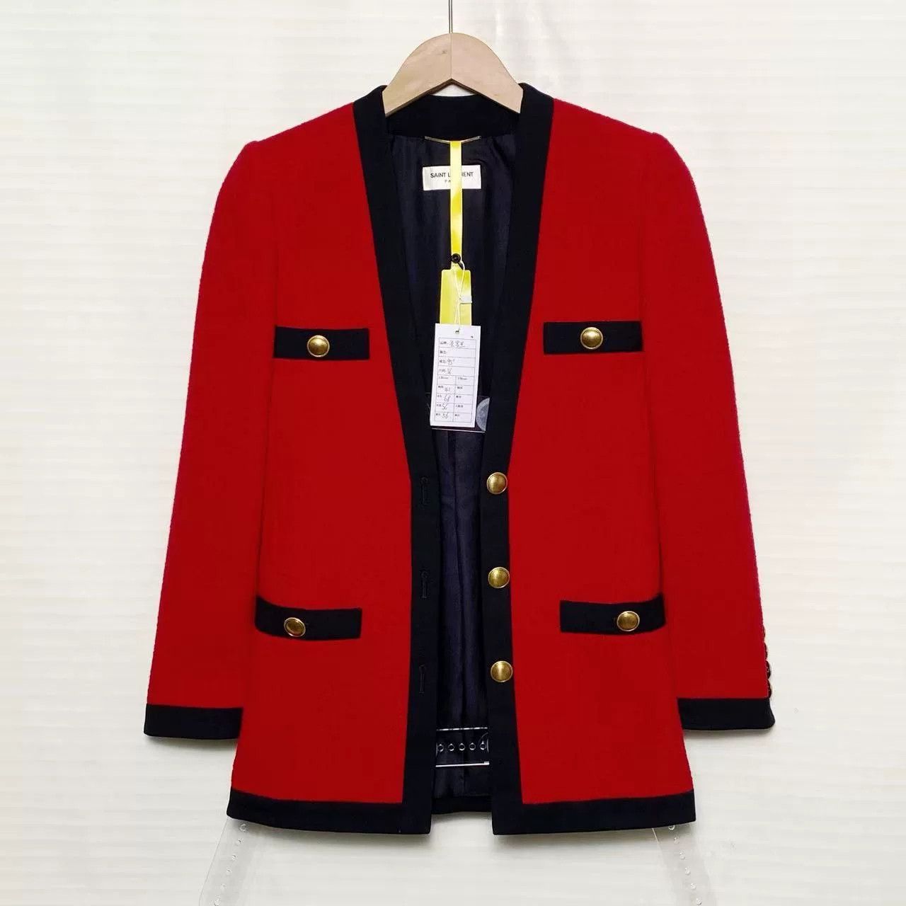 Saint Laurent Paris Saint Laurent FW21 Red Blazer Jacket Size XS / US 0-2 / IT 36-38 - 1 Thumbnail