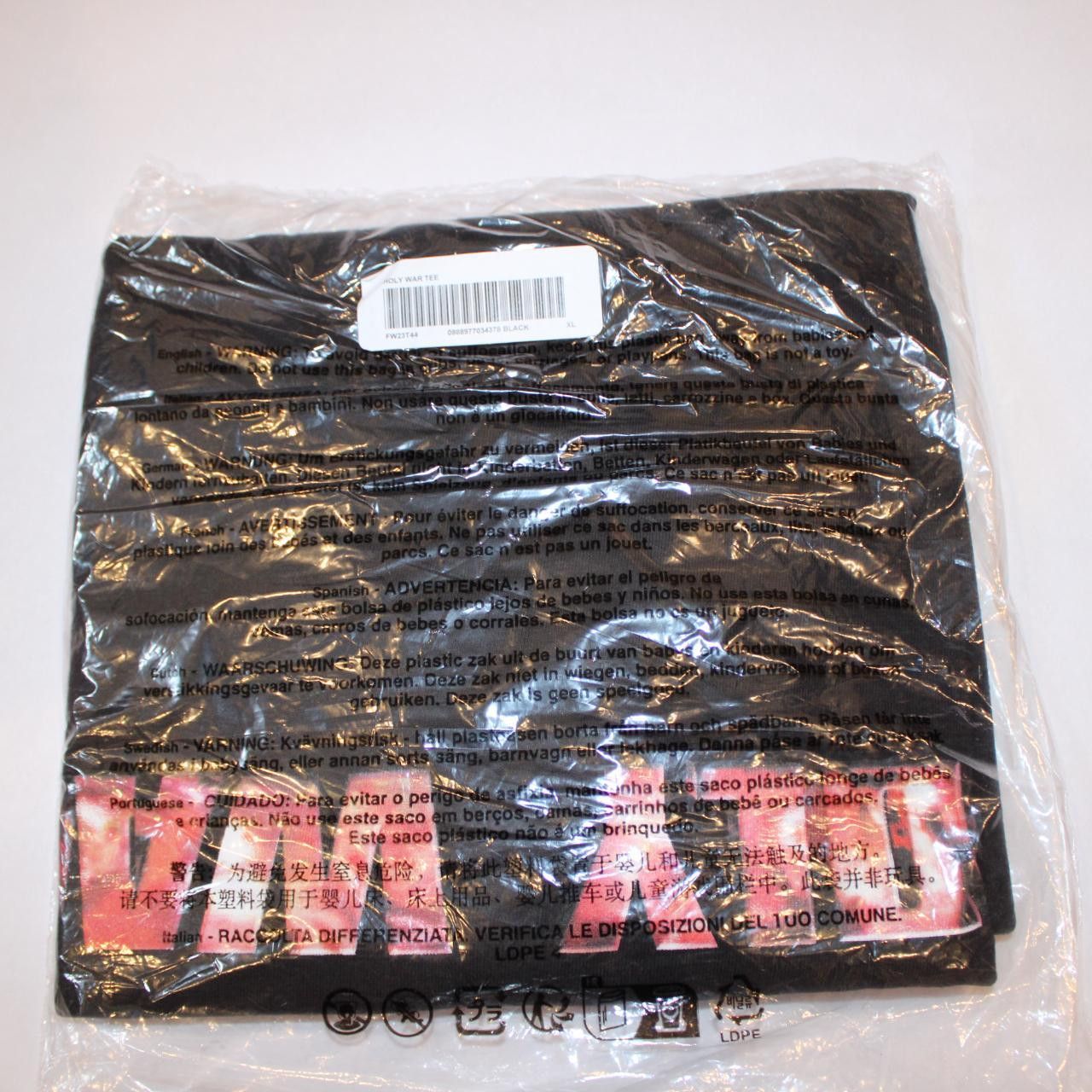 Supreme Supreme Holy War Tee - Black Size US XL / EU 56 / 4 - 3 Thumbnail