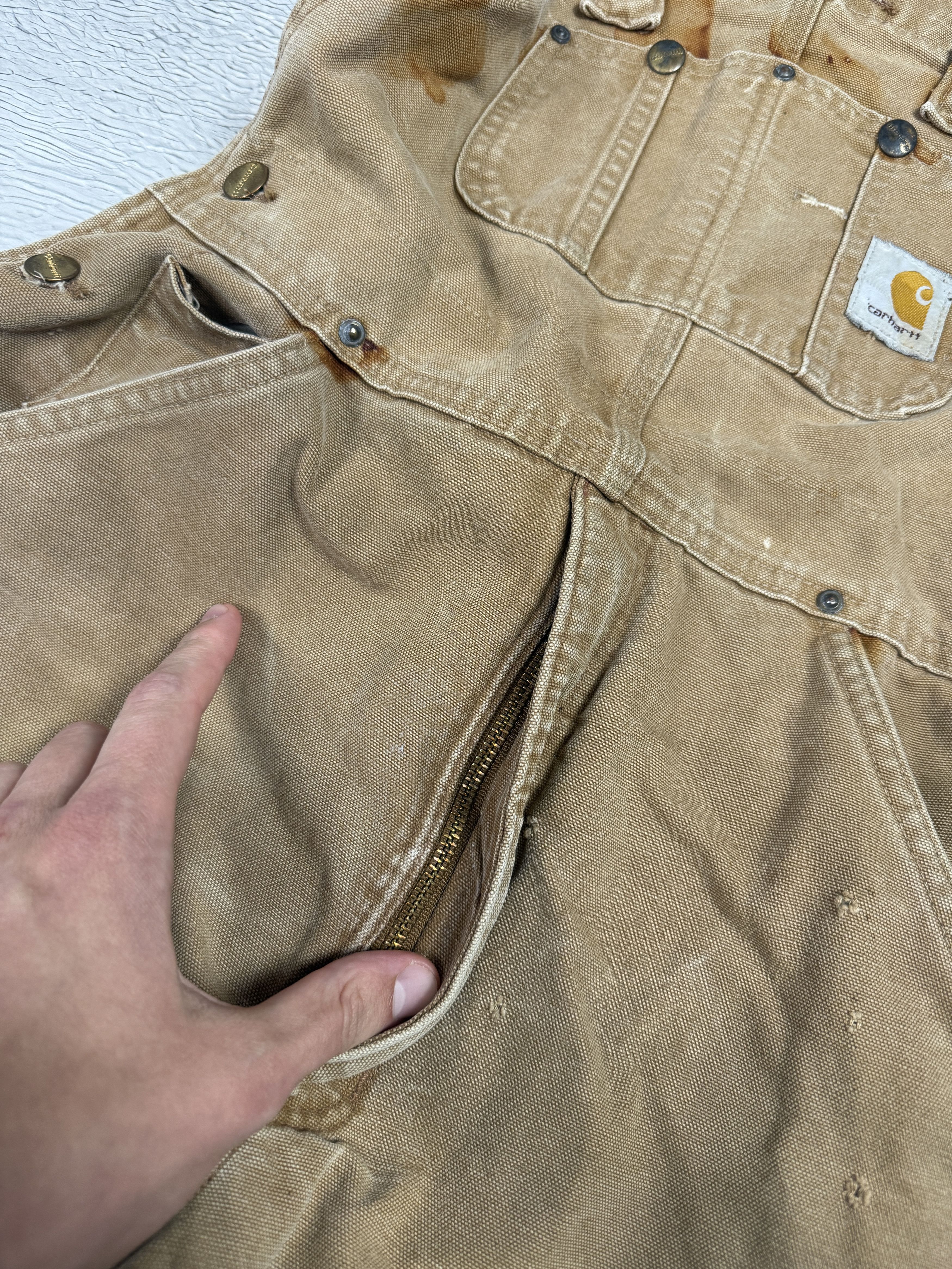 Carhartt Carhartt Vintage Overalls R02 Brown Carpenter Painted Faded Size US 32 / EU 48 - 11 Thumbnail