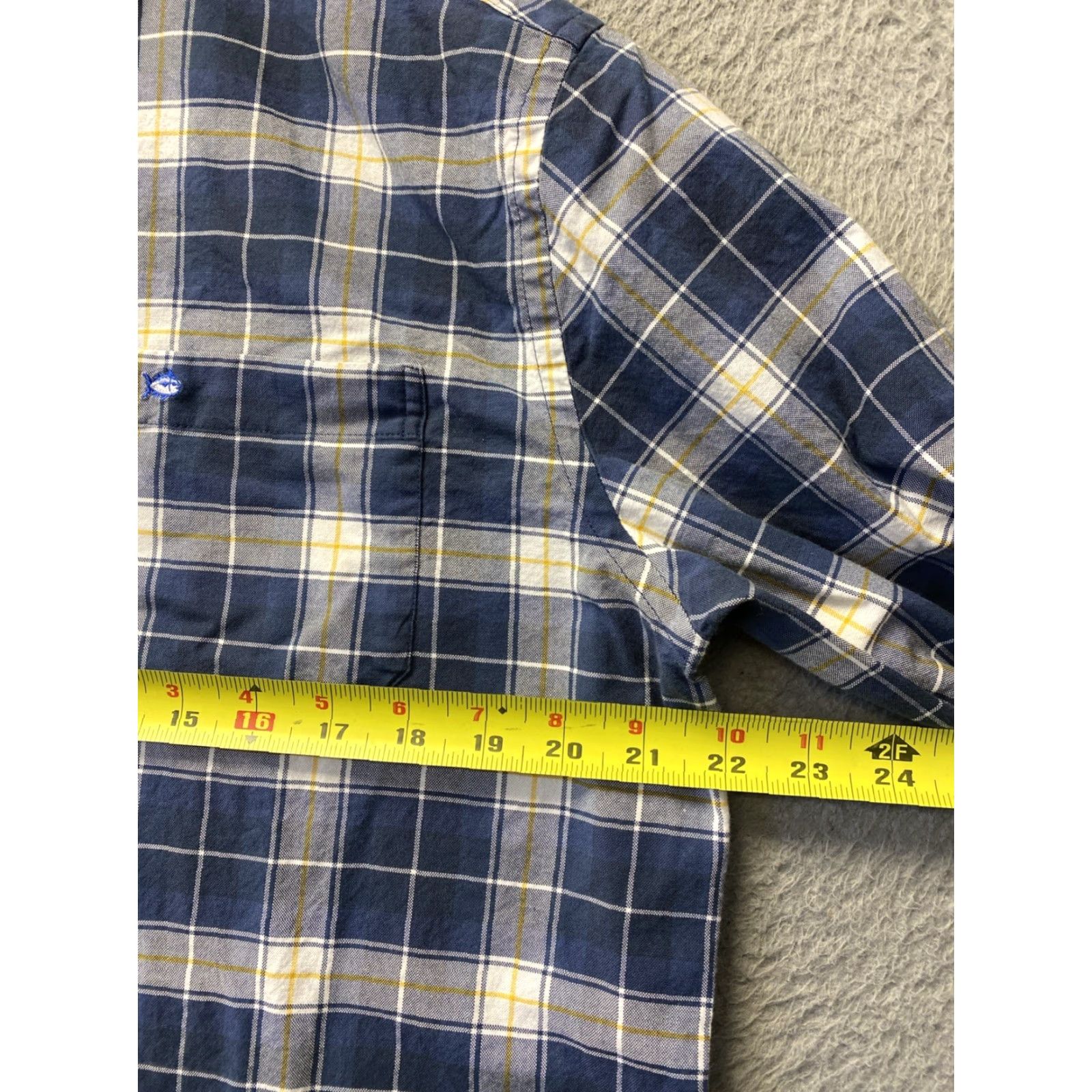 Southern Tide SOUTHERN TIDE Shirt Men M Navy Plaid Heather Stretch Long Sleeve Button-Up Size US M / EU 48-50 / 2 - 6 Thumbnail