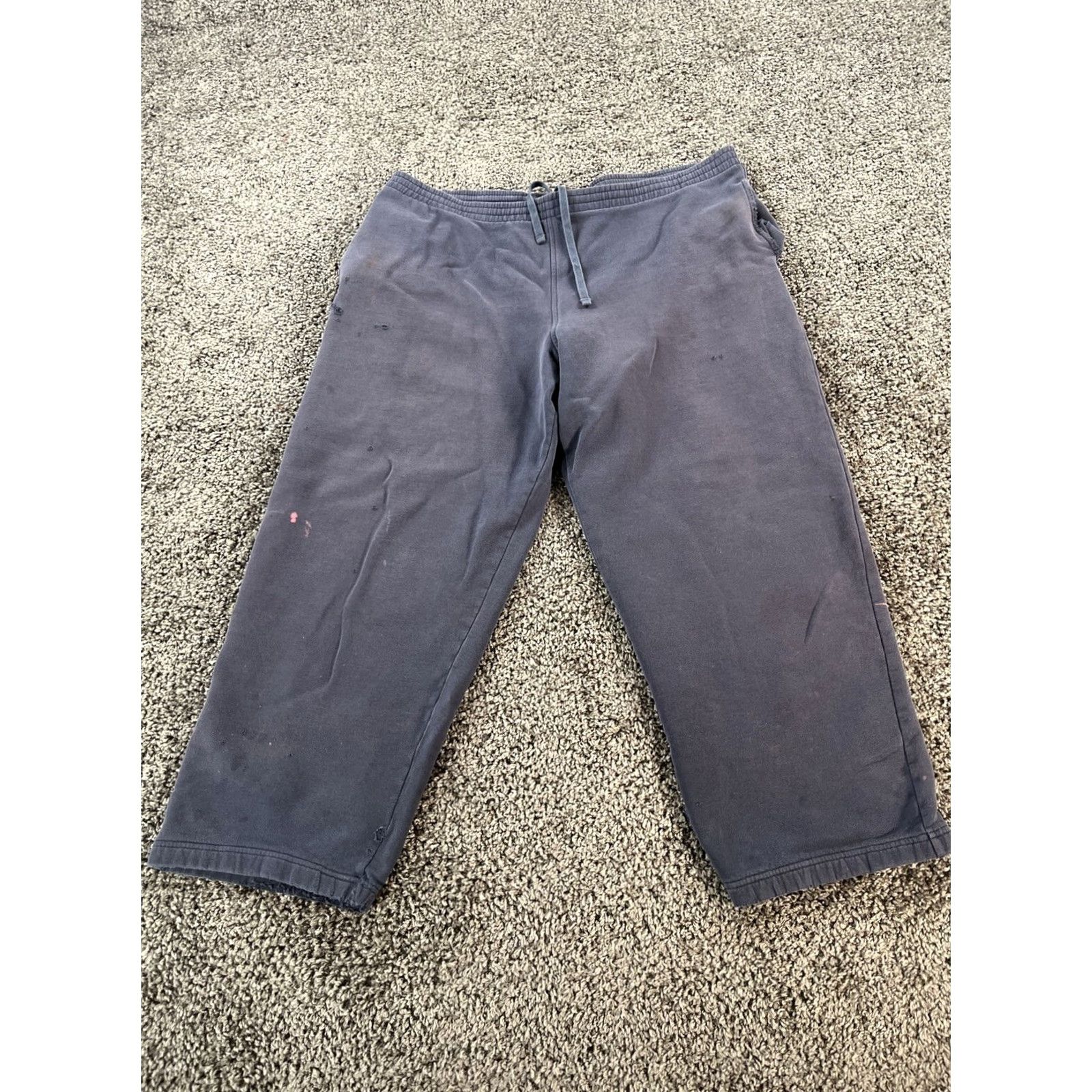 Old Navy VINTAGE Old Navy Sweatpants Pants Drawstring Distressed Navy Blue XL Mens Blue Sweatpants AM Mens XL Size US 36 / EU 52 - 2 Thumbnail
