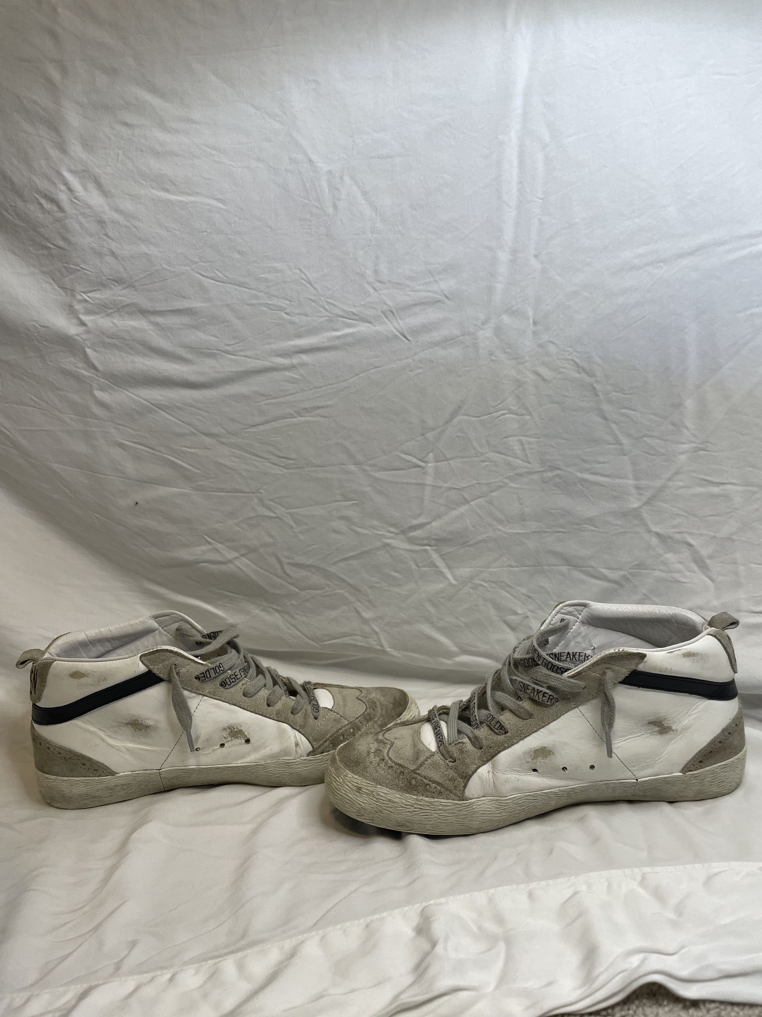 Golden Goose Golden Goose Mid Star Leather White High Top Sneakers Size US 8.5 / IT 38.5 - 4 Thumbnail