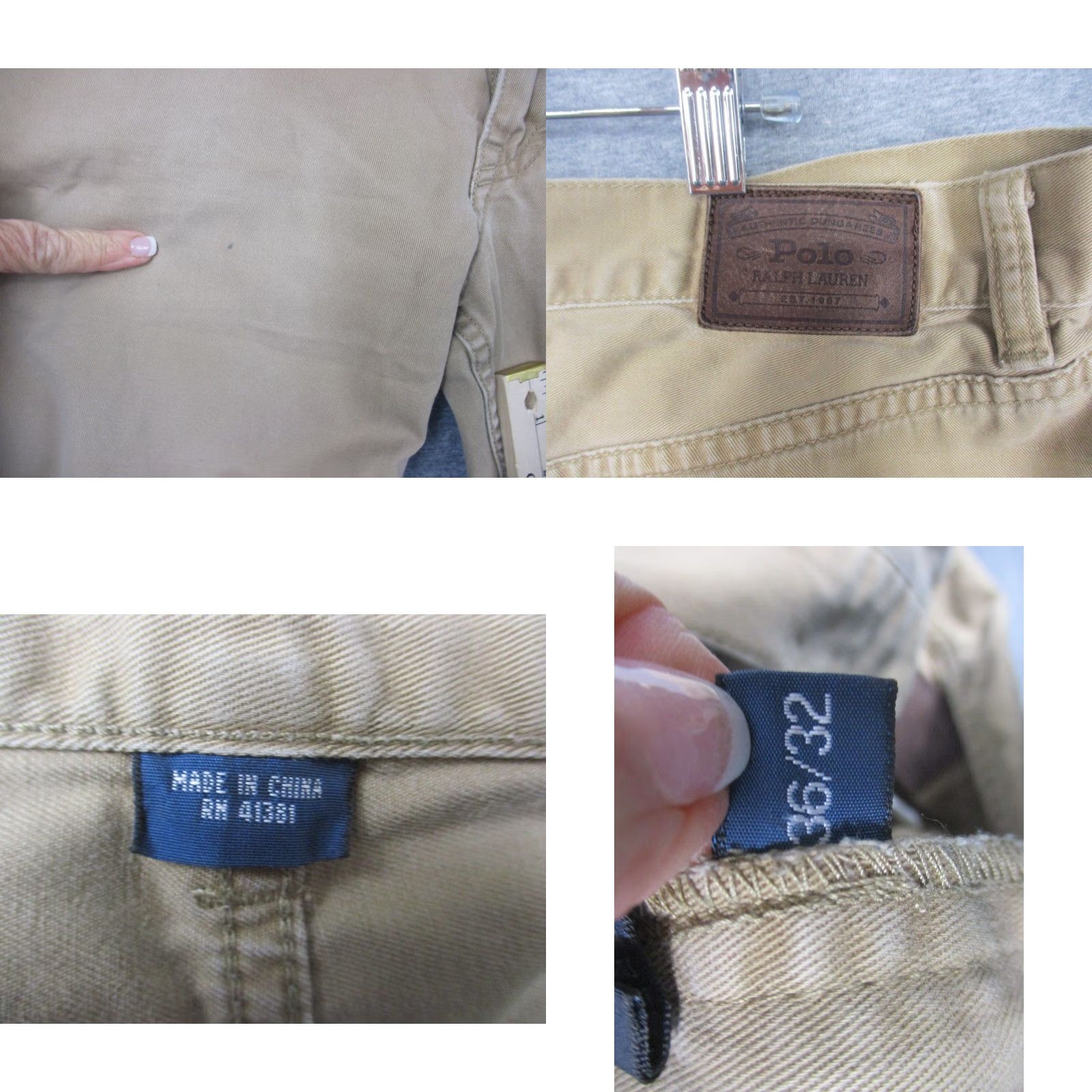 Polo Ralph Lauren VINTAGE Polo Ralph Lauren Pants 36x32 Mens Chino Classic Fit Straight Leg Brown 90s USA Mens Size US M / EU 48-50 / 2 - 8 Thumbnail