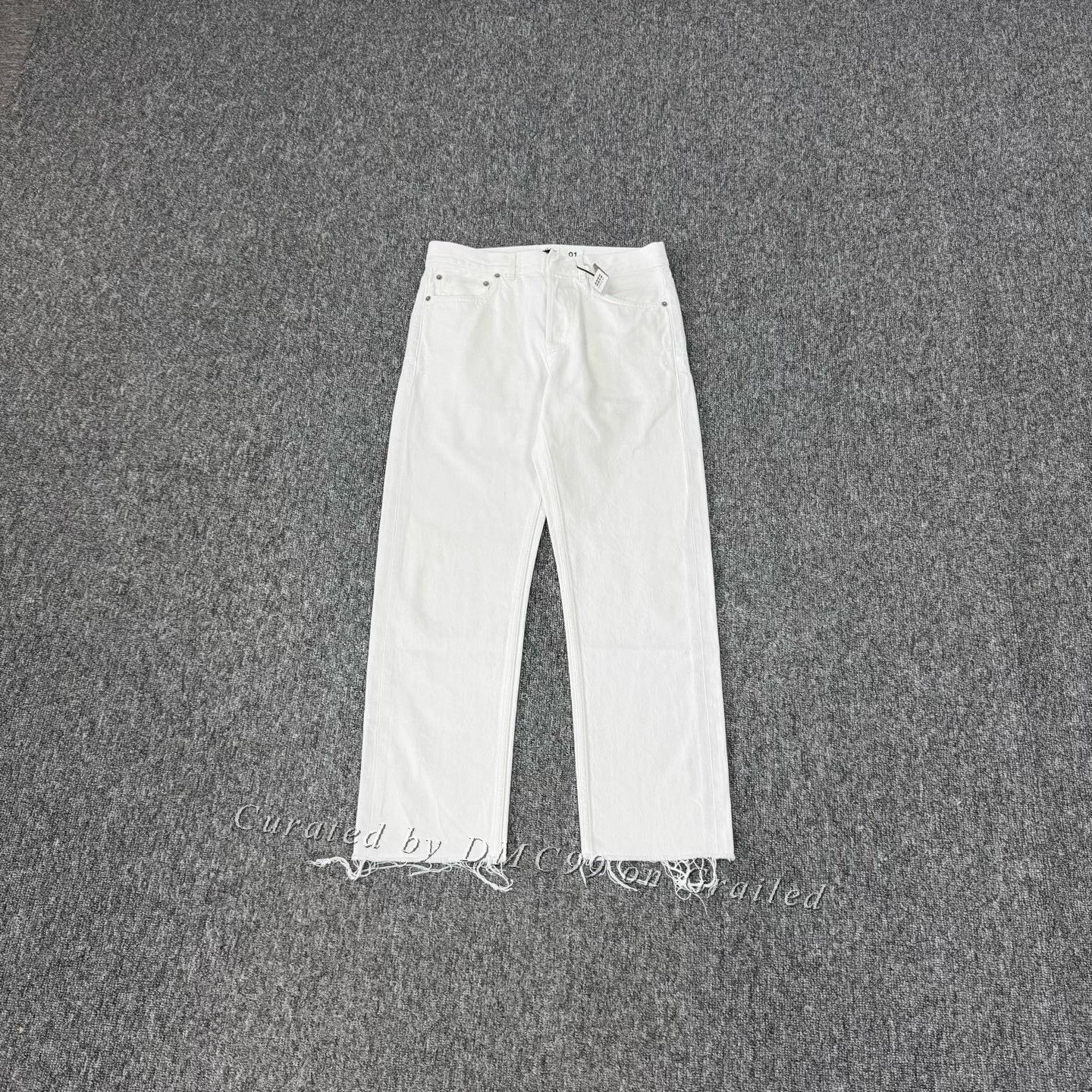 Dior Dior White Distressed Hem Denim Pants Size US 34 / EU 50 - 1 Thumbnail