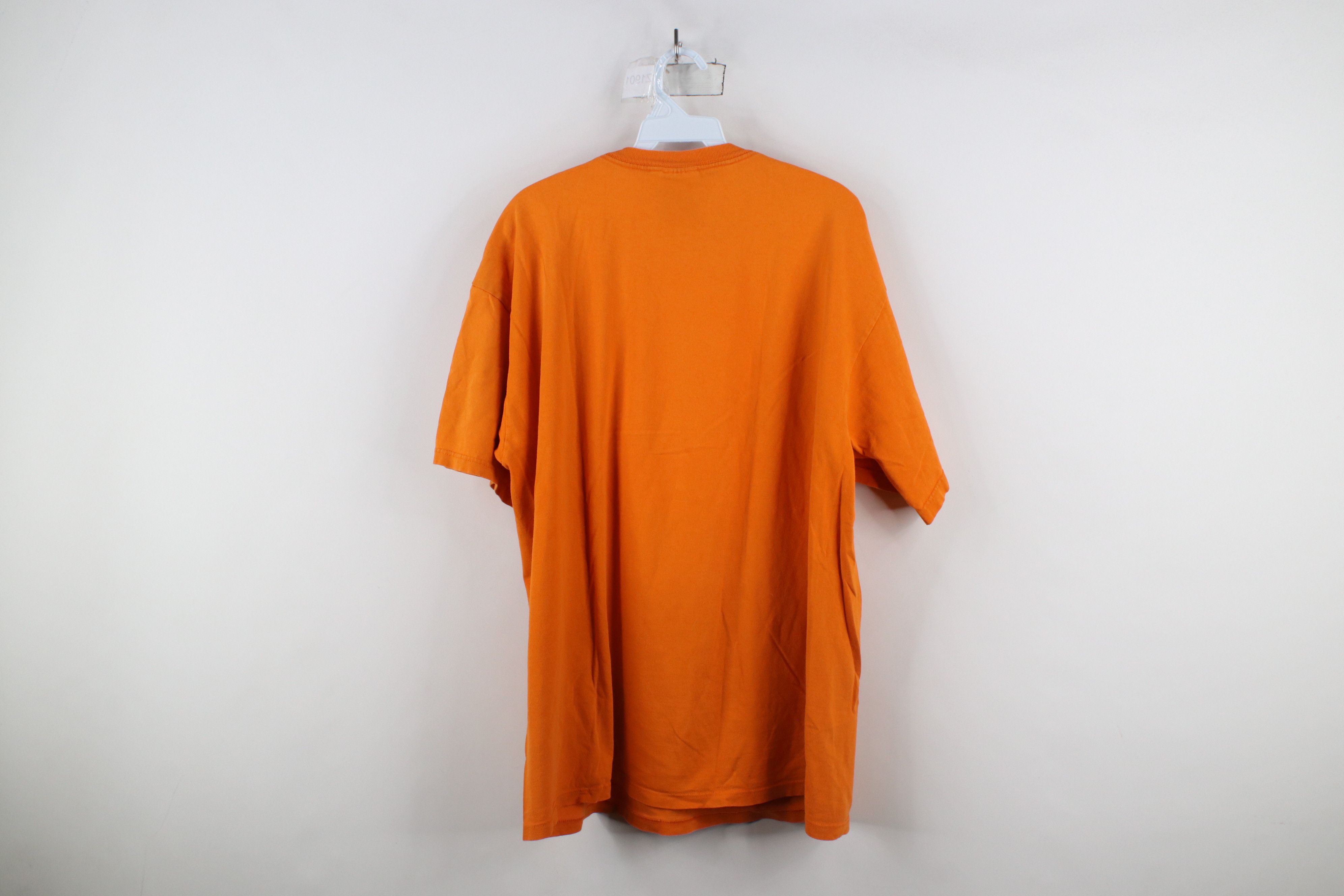 Adidas × Vintage Vintage 90s Adidas Spell Out Big Logo T-Shirt Orange Cotton Size US L / EU 52-54 / 3 - 12 Thumbnail